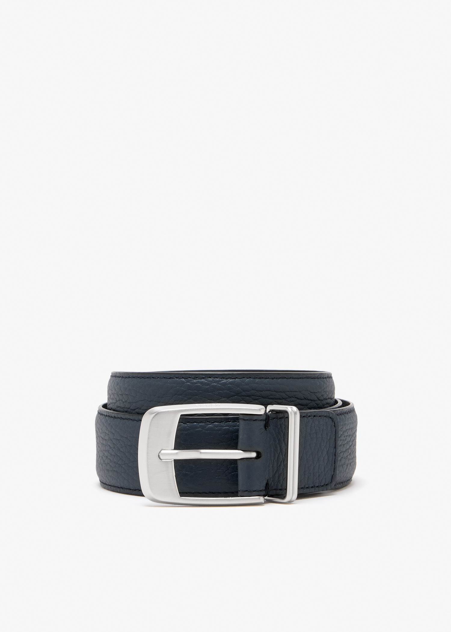 

Leather belt, Navy