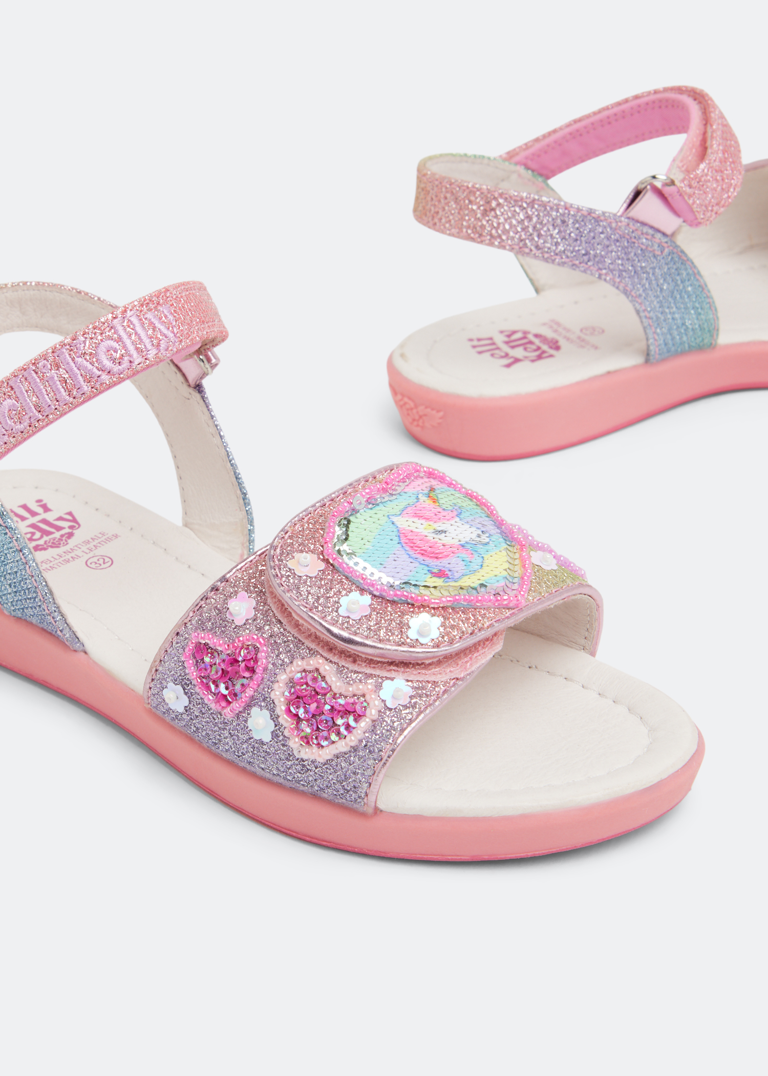 

Unicorn sandals, Multicolored