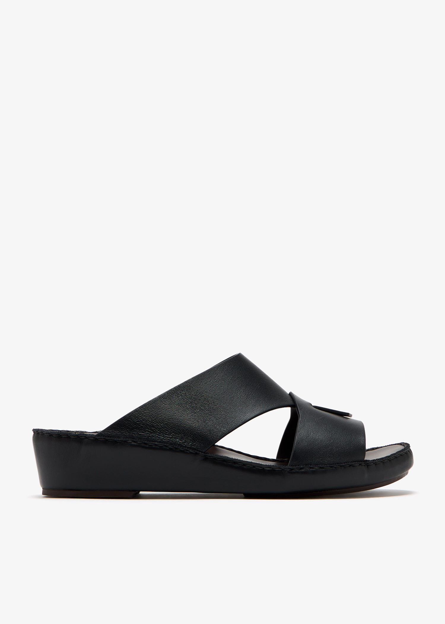 

Piega Cucire nappa leather sandals, Black
