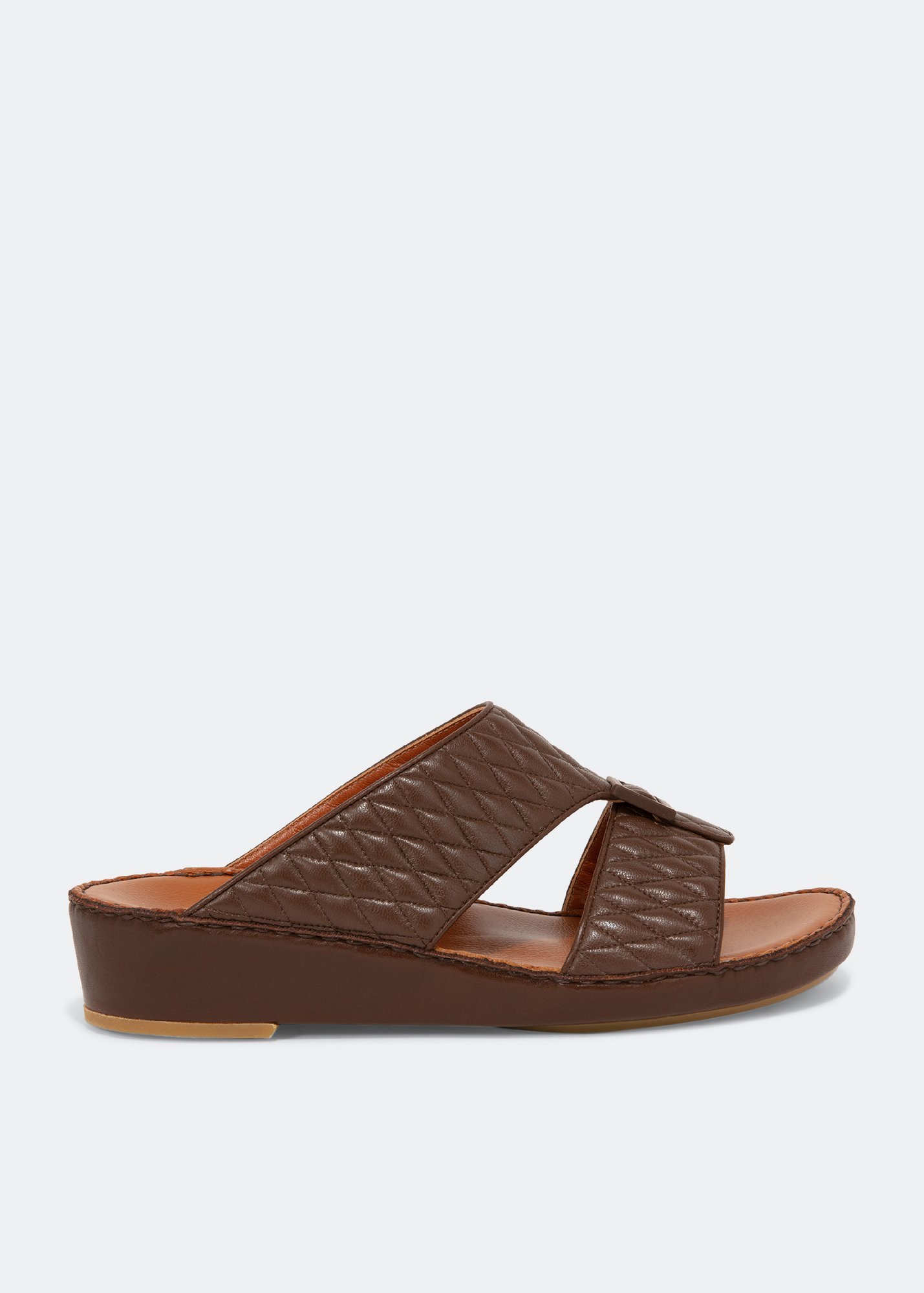 

Quadratura matelasse sandals, Brown