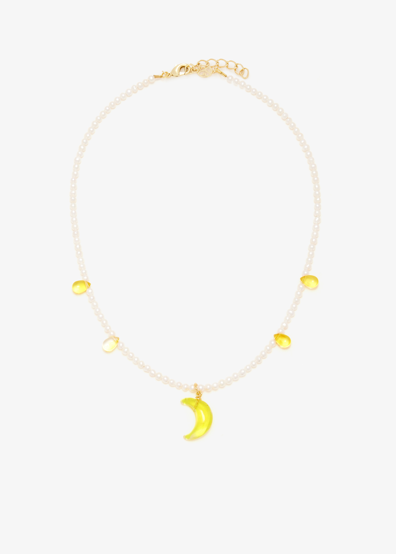 

Lunar Teardrop Pearl necklace, White
