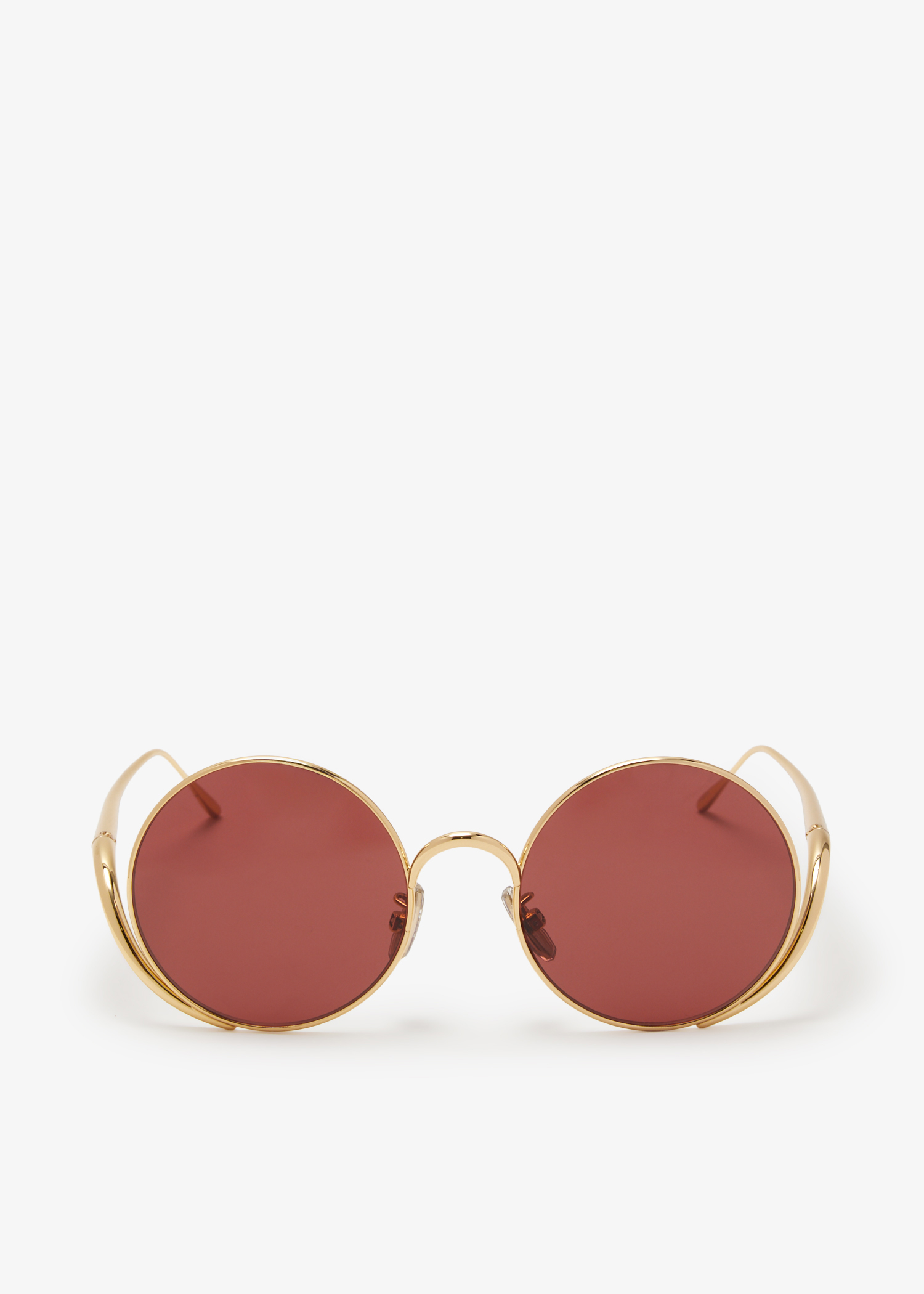 

Signature round sunglasses, Gold