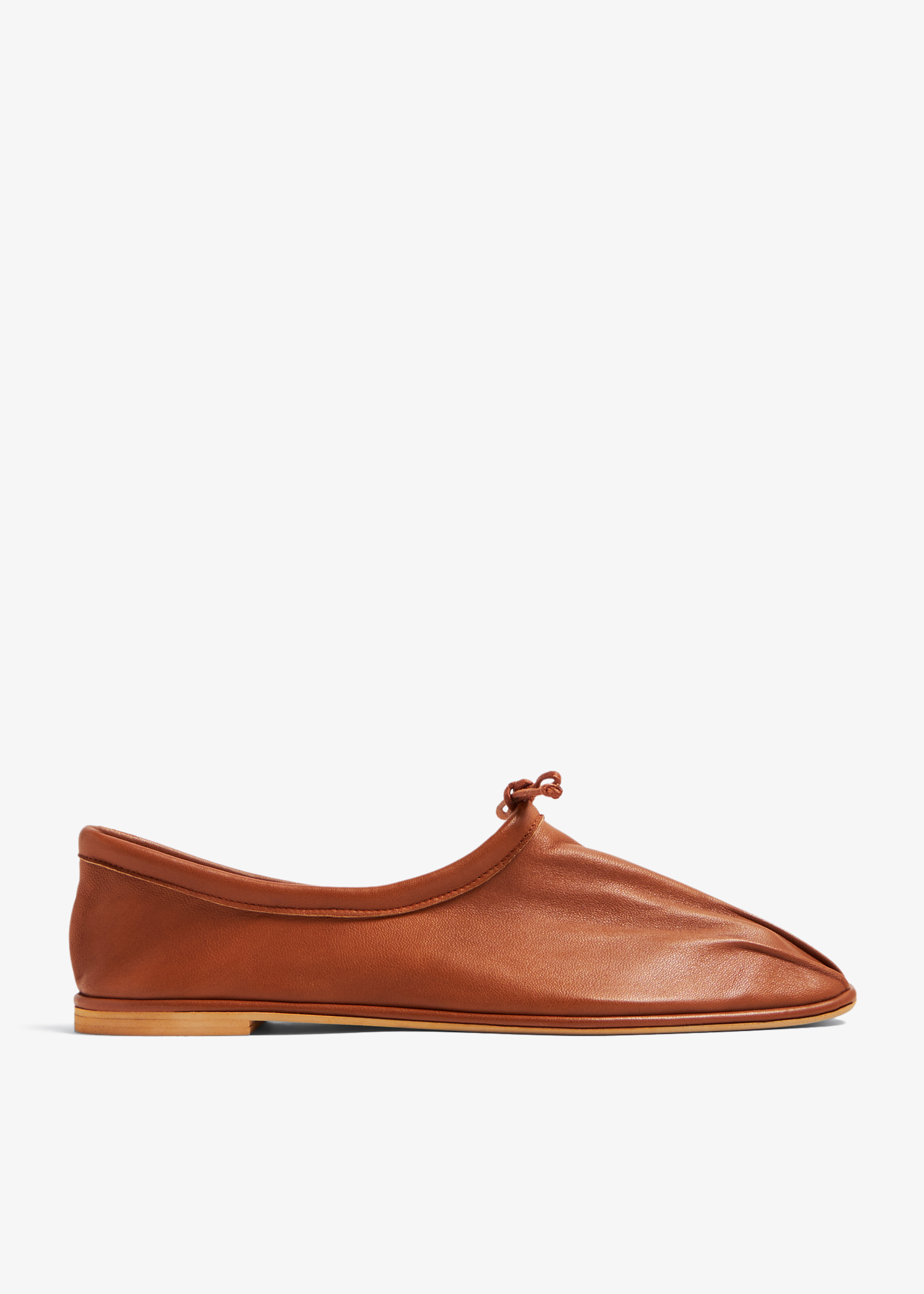 

Squared-tip ballet flats, Brown