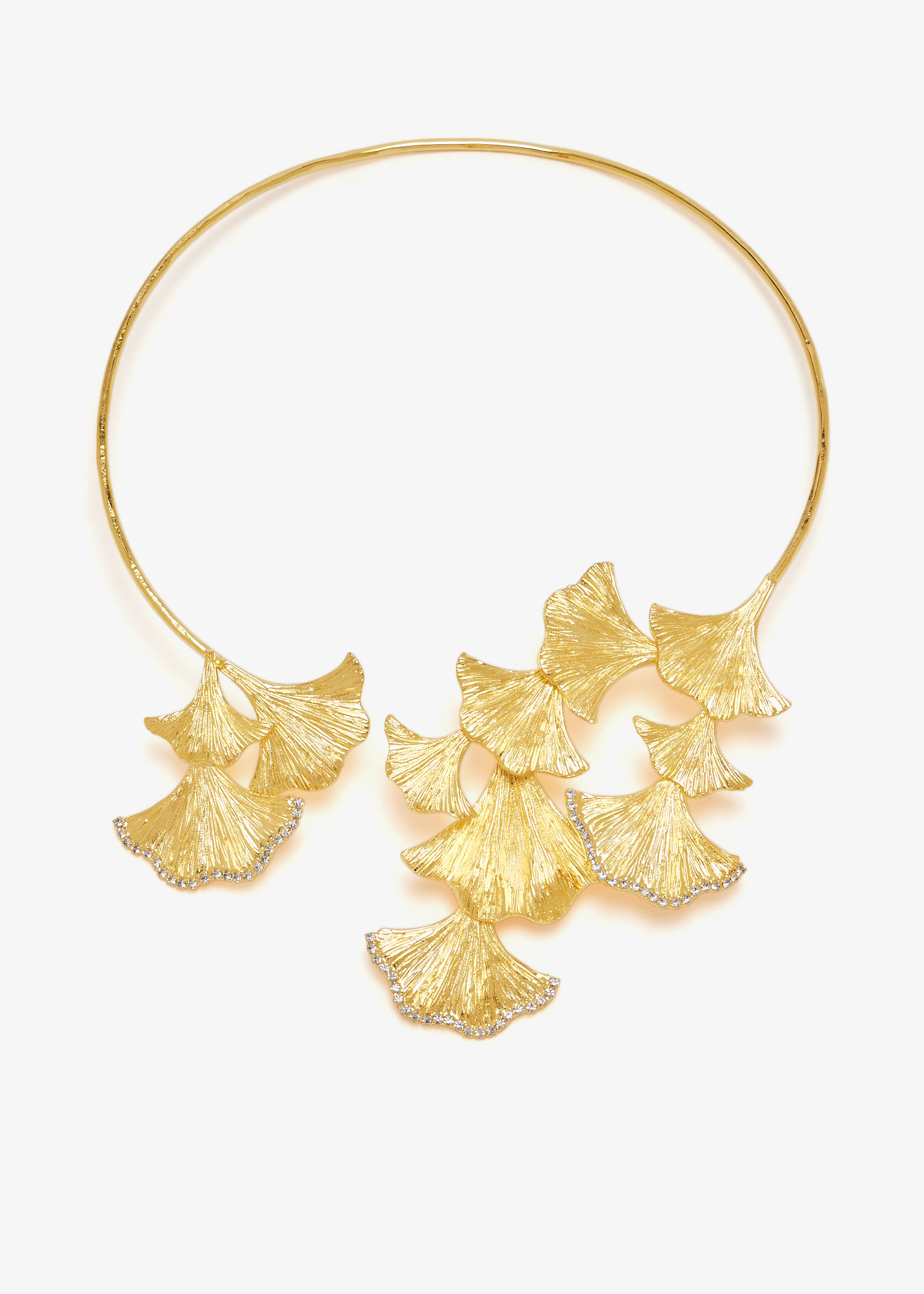 

Enchanted Floral collar necklace, Gold