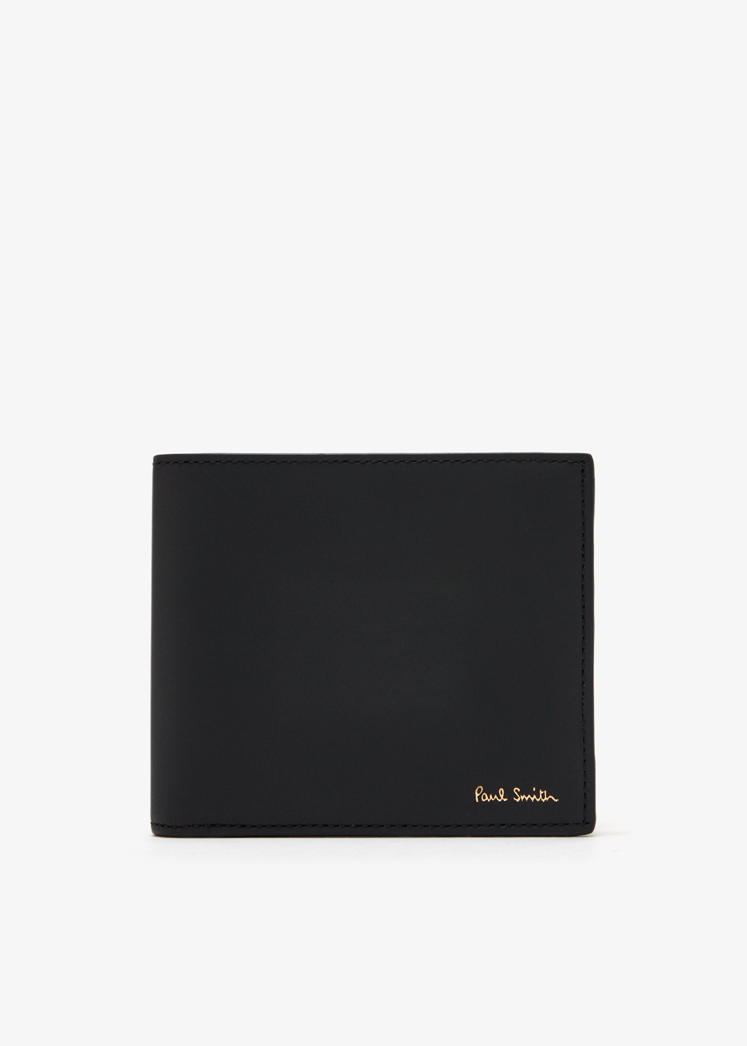 

Signature Stripe interior billfold wallet, Black