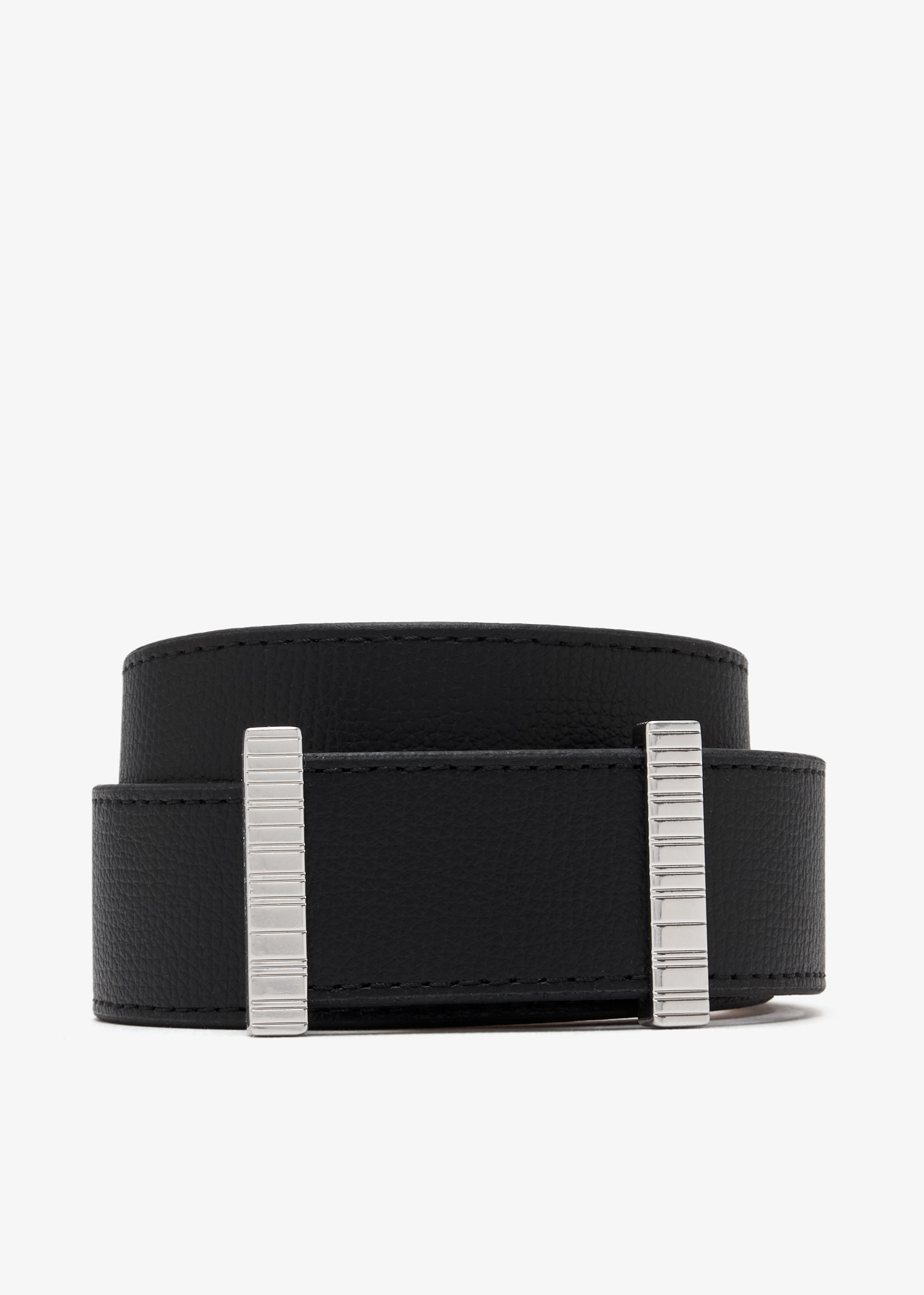 

Stripe Buckle belt, Black