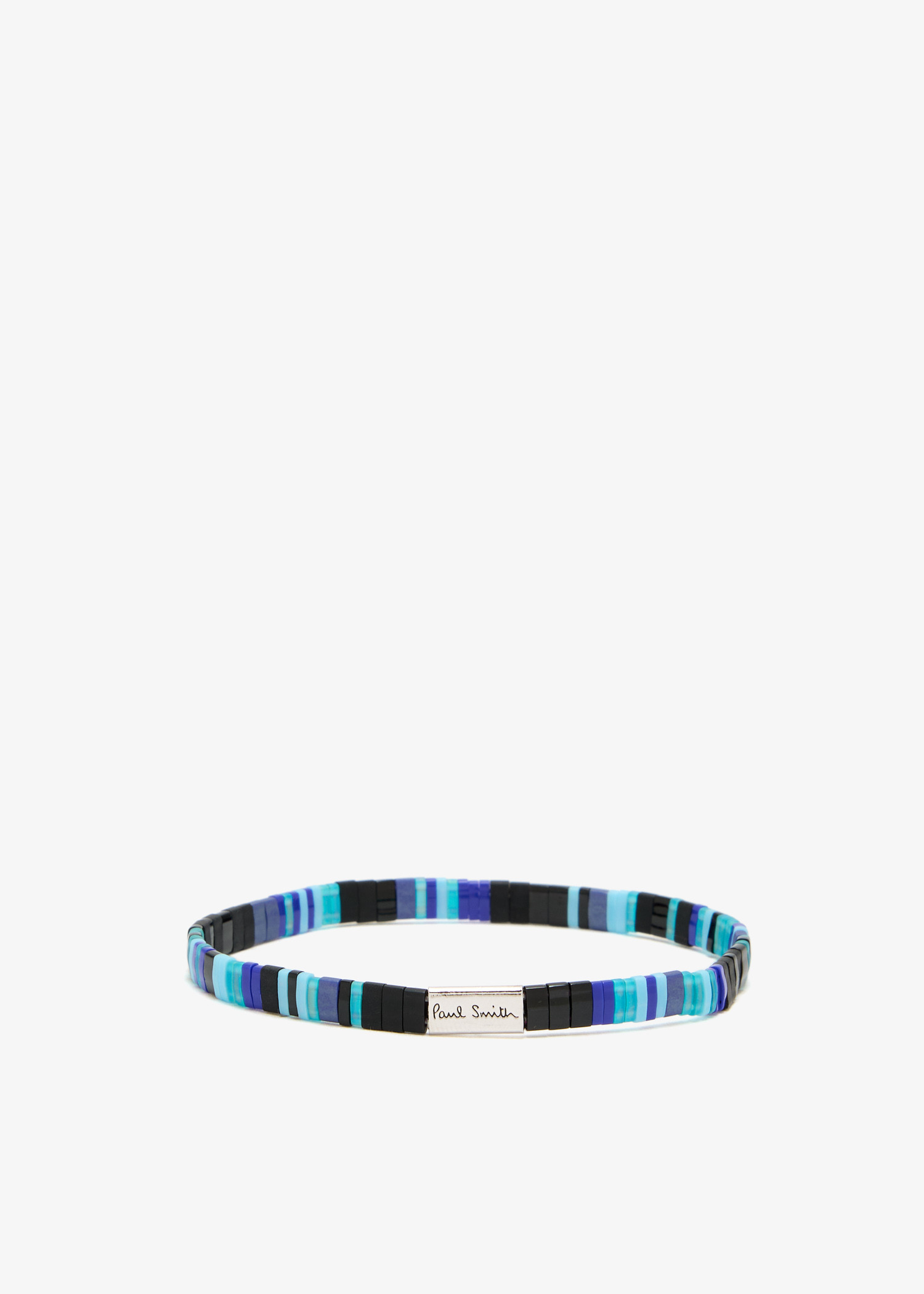 

Flat bead bracelet, Blue