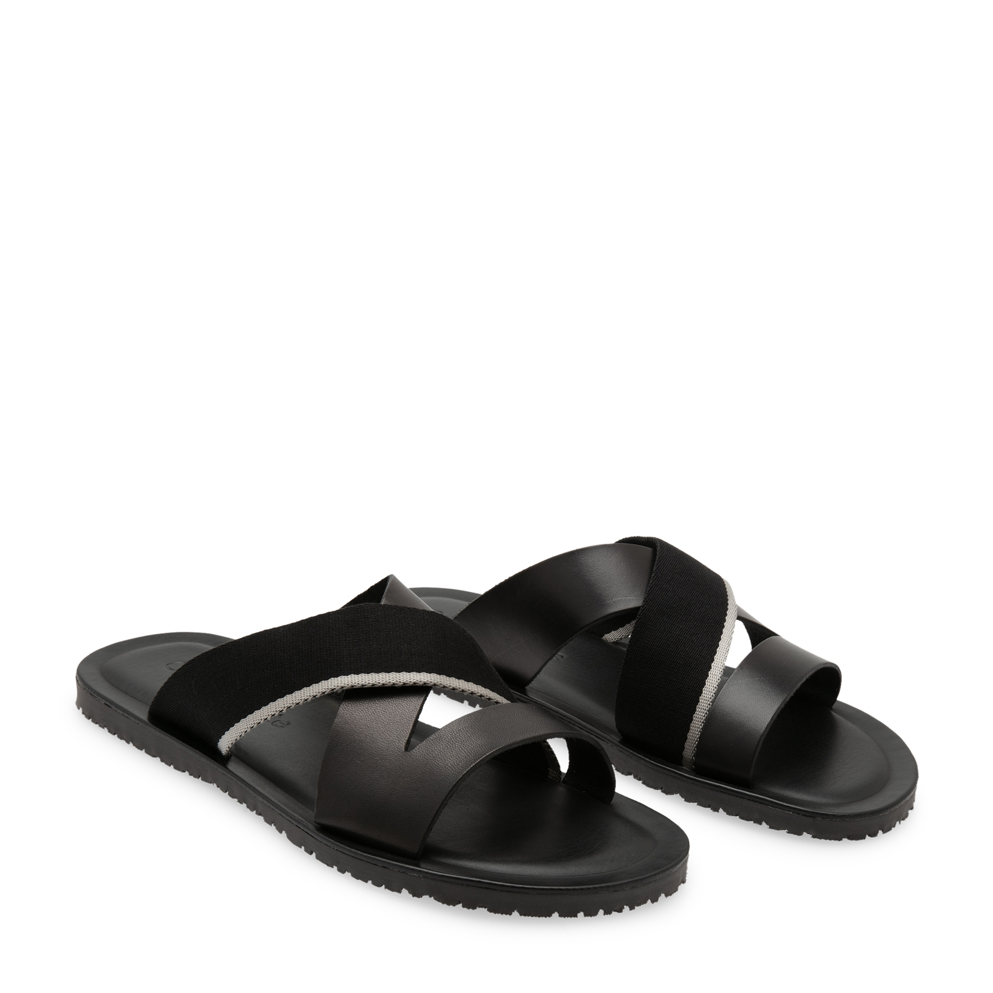 

Leather sandals, Black