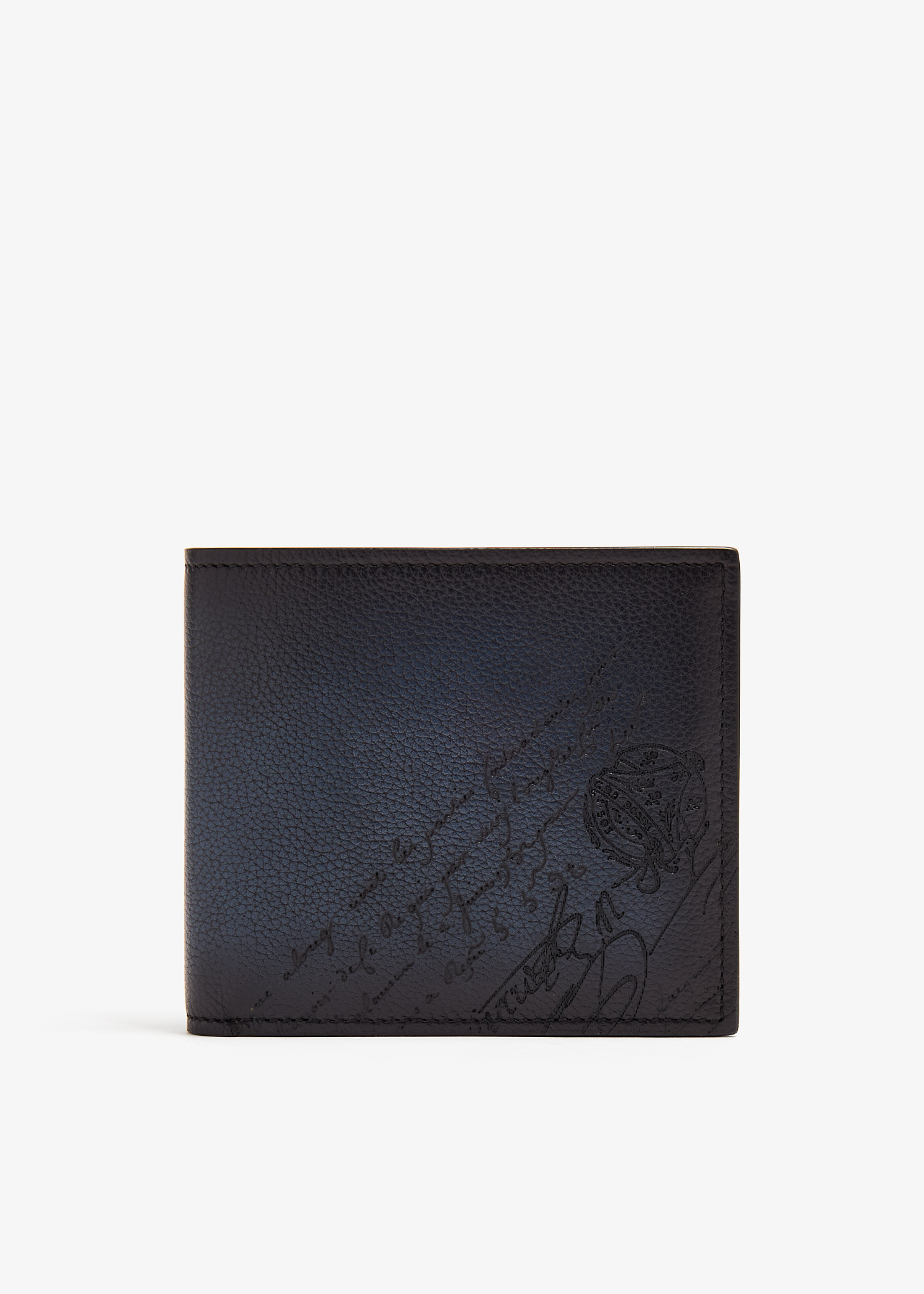 

Makore Scritto leather wallet, Navy