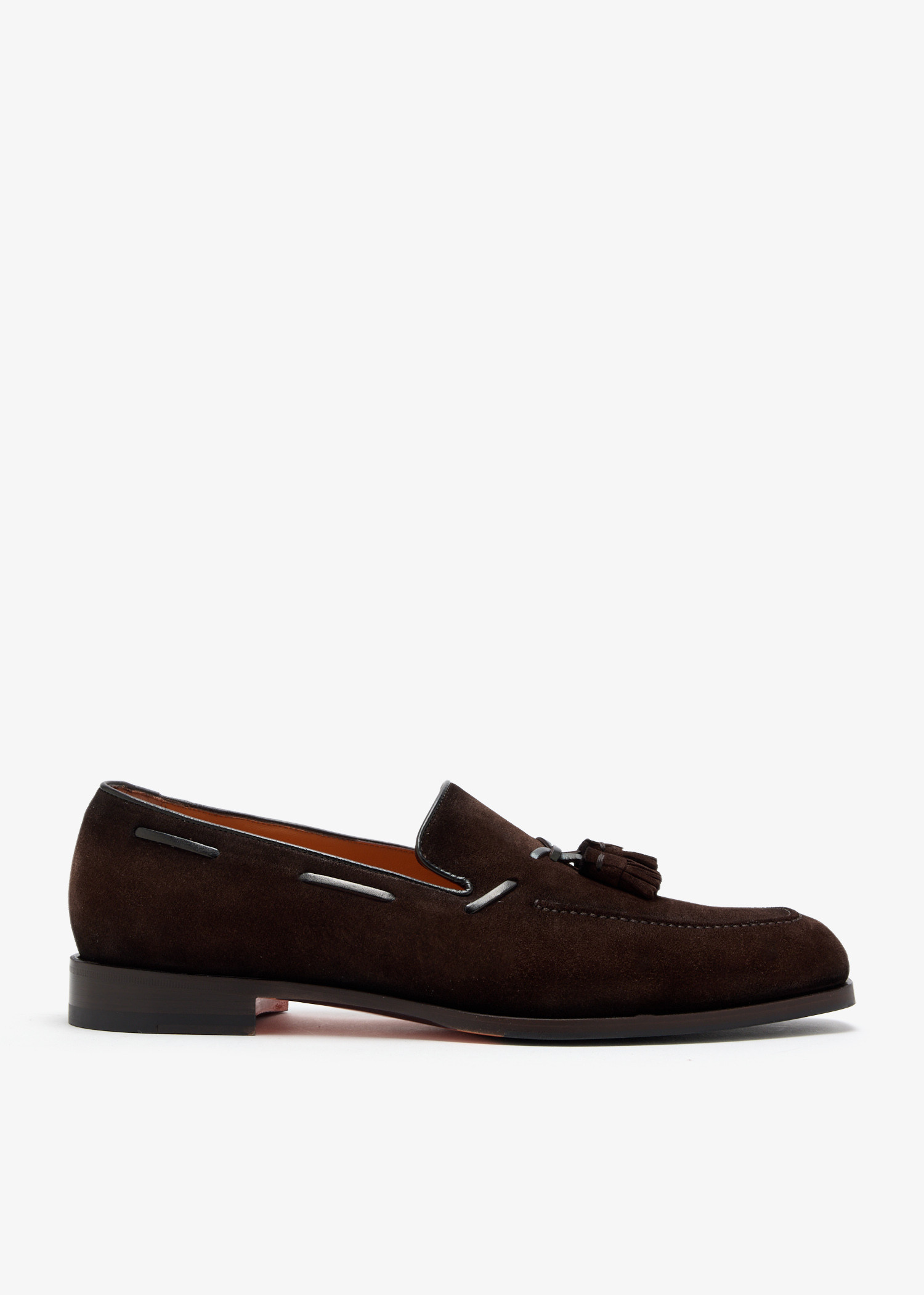 

Suede tassel loafers, Brown