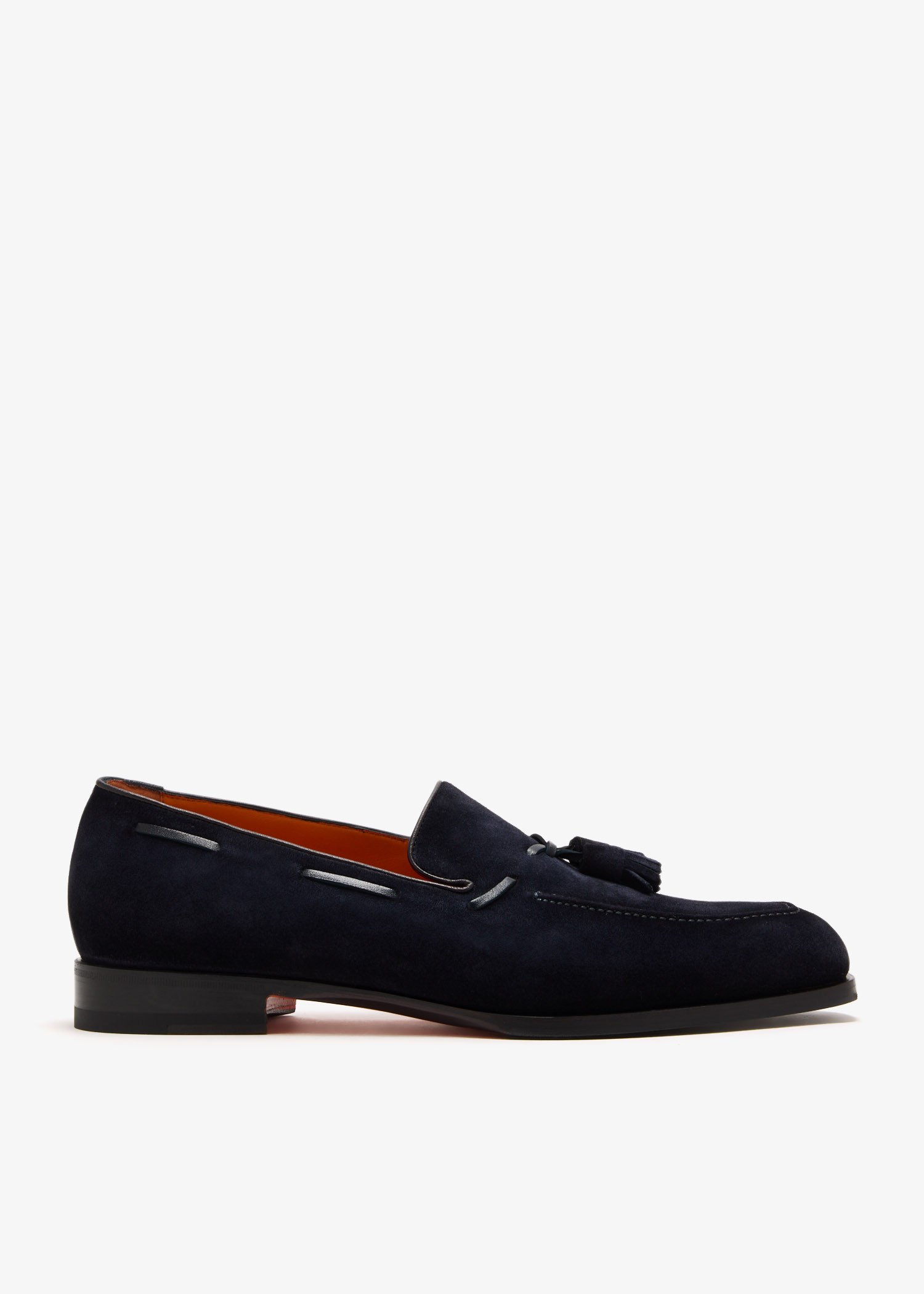 

Suede tassel loafers, Black