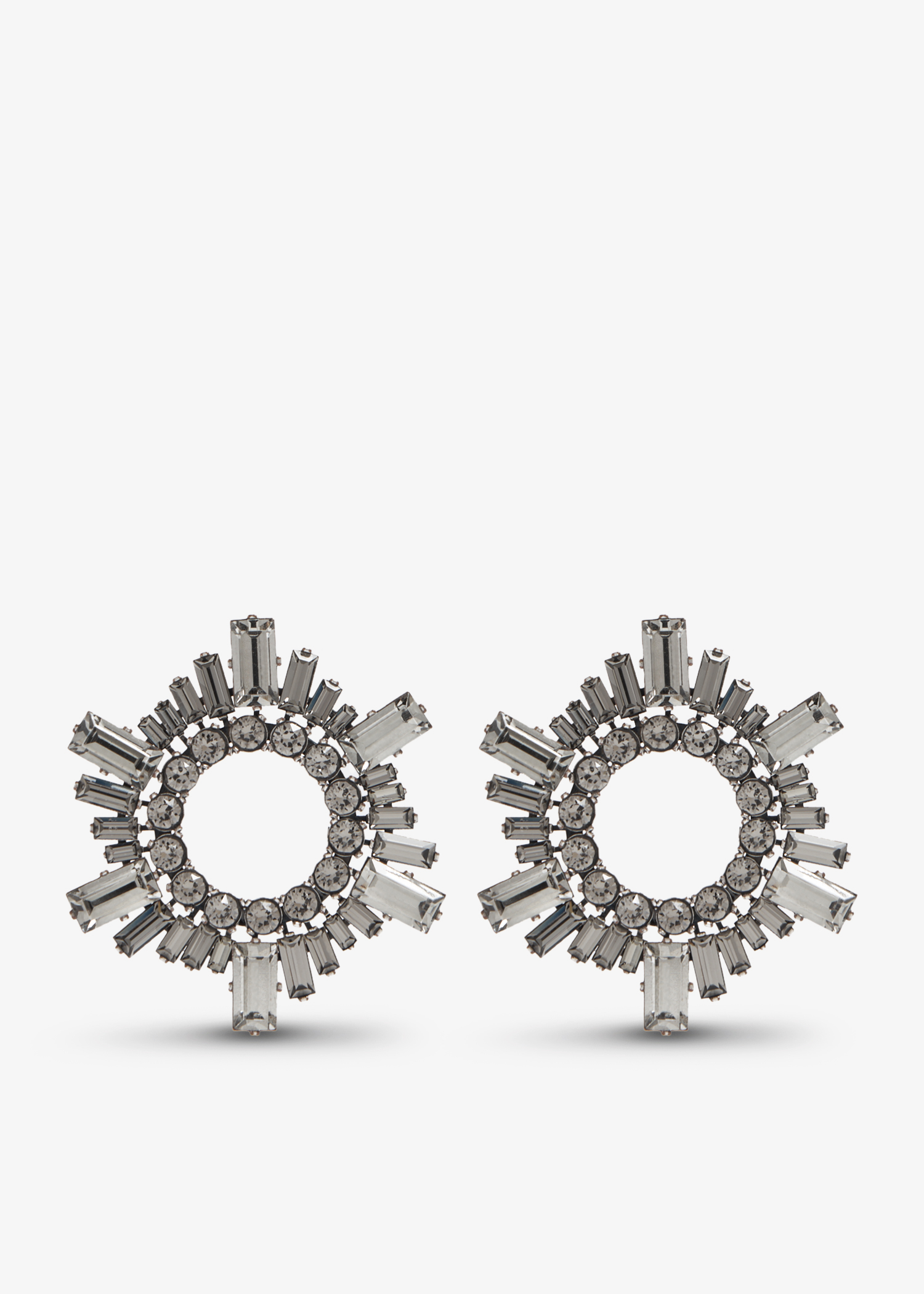 

Begum mini crystal earrings, Silver