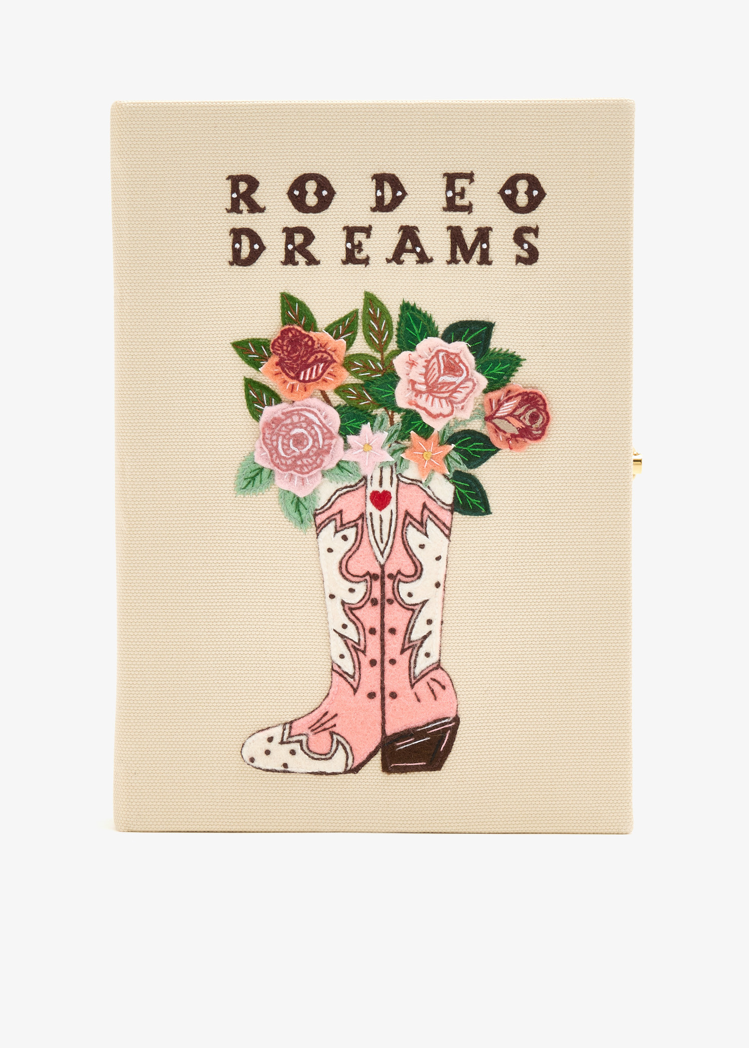

Rodeo Dreams book clutch, Beige
