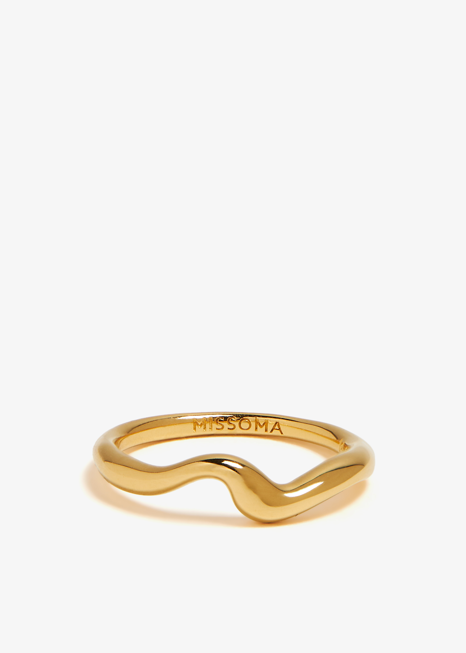 

Molten Wave stacking ring, Gold