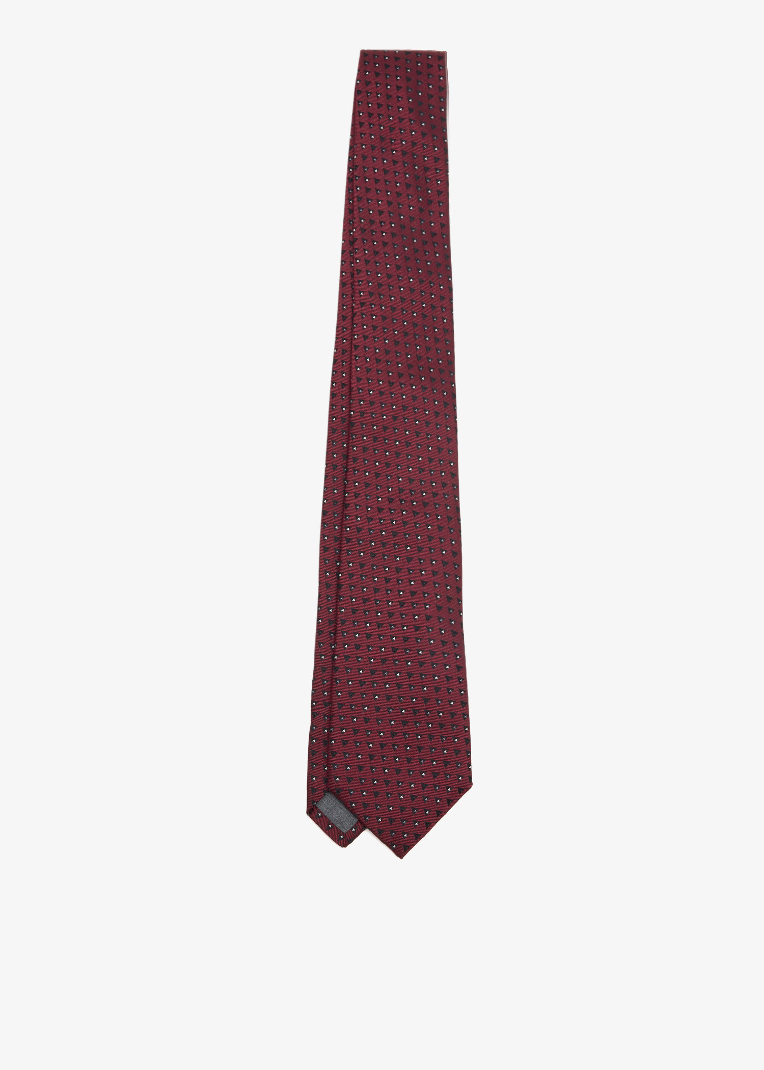 

Patterned silk tie, Burgundy