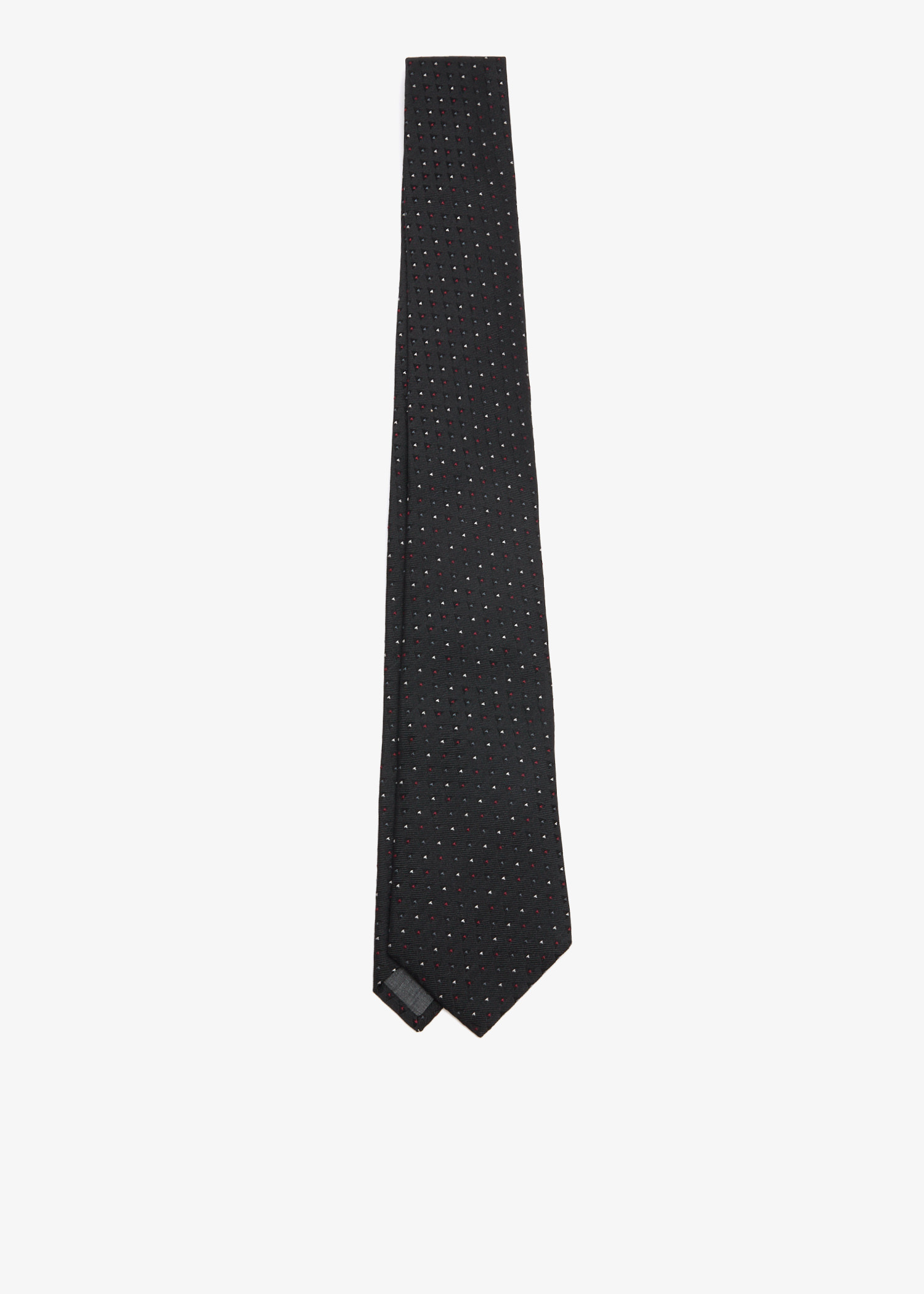 

Patterned silk tie, Black