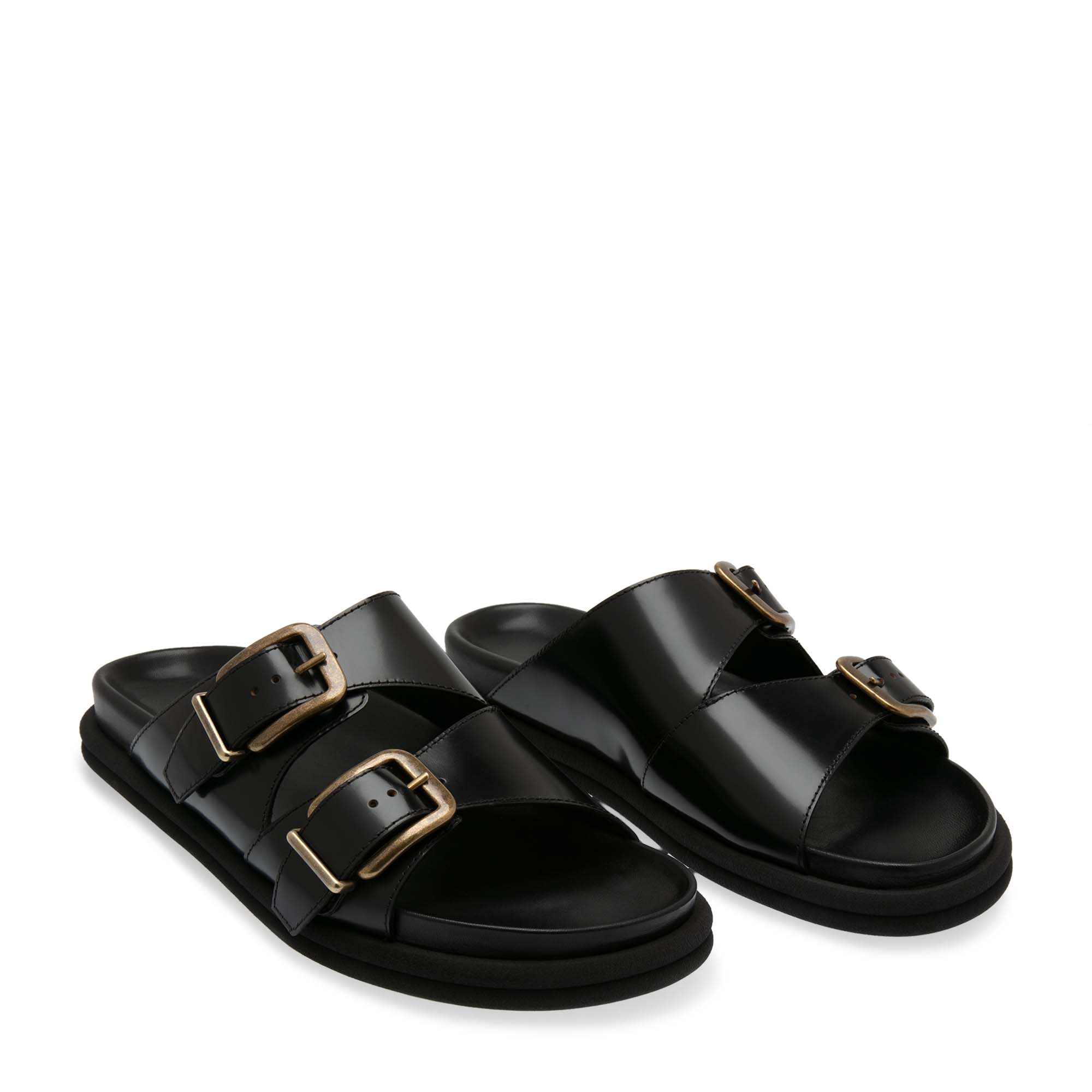 

Leather sandals, Black