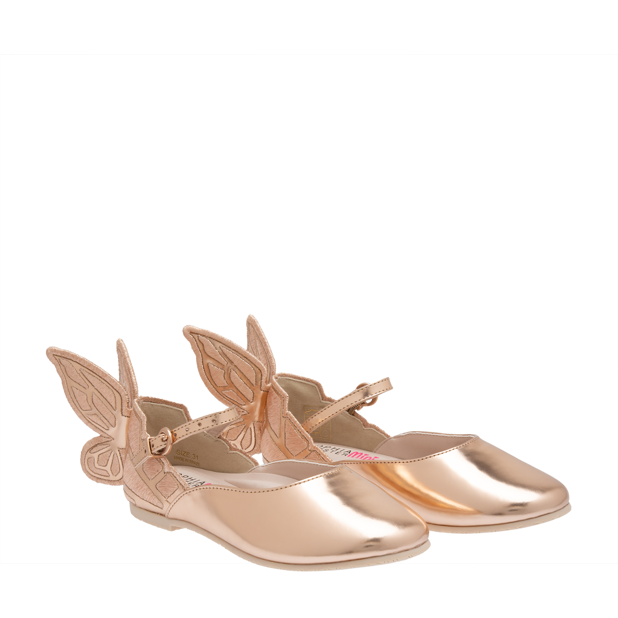 

Chiara leather ballet flats, Gold