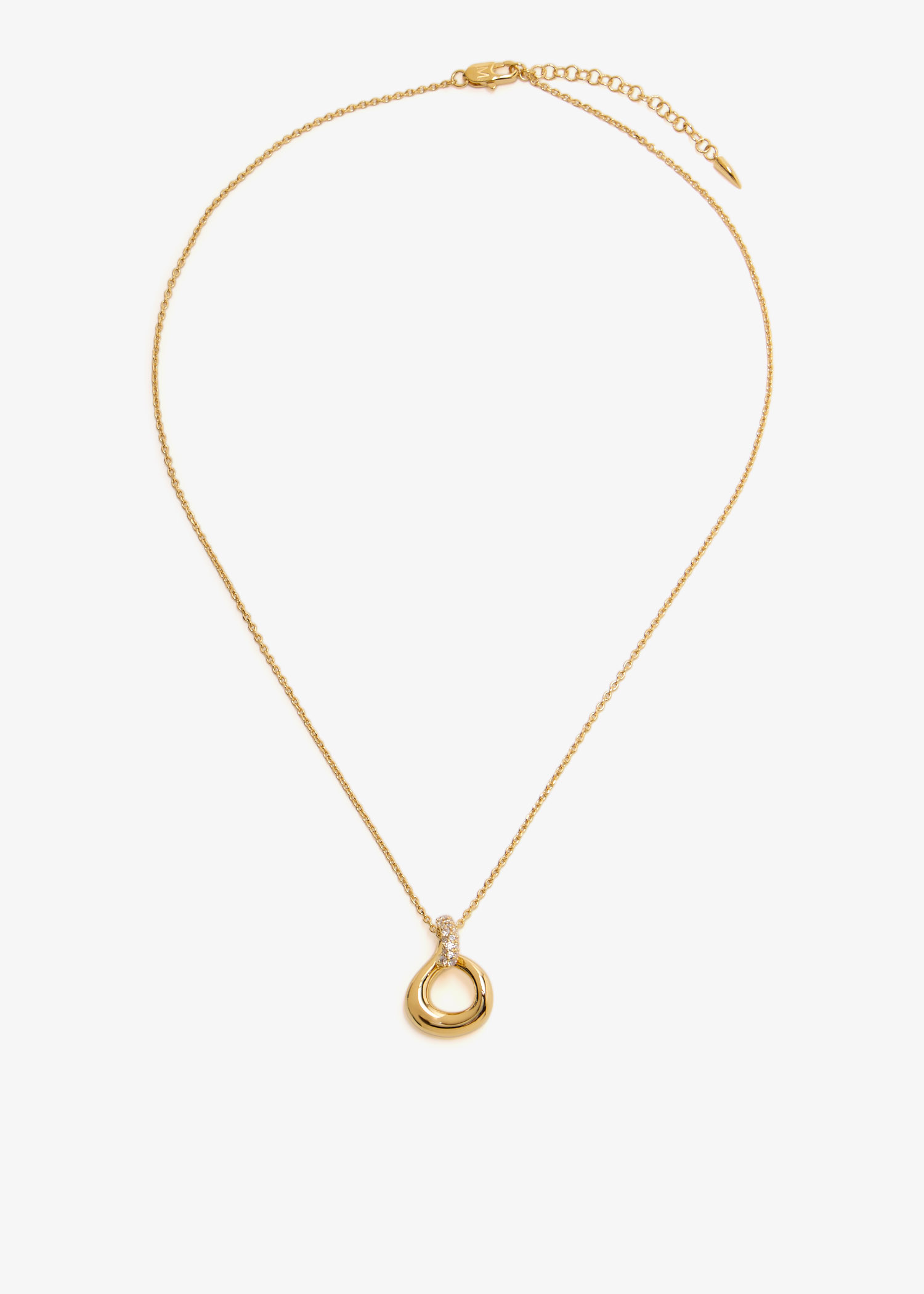 

Molten Snow twisted pendant necklace, Gold
