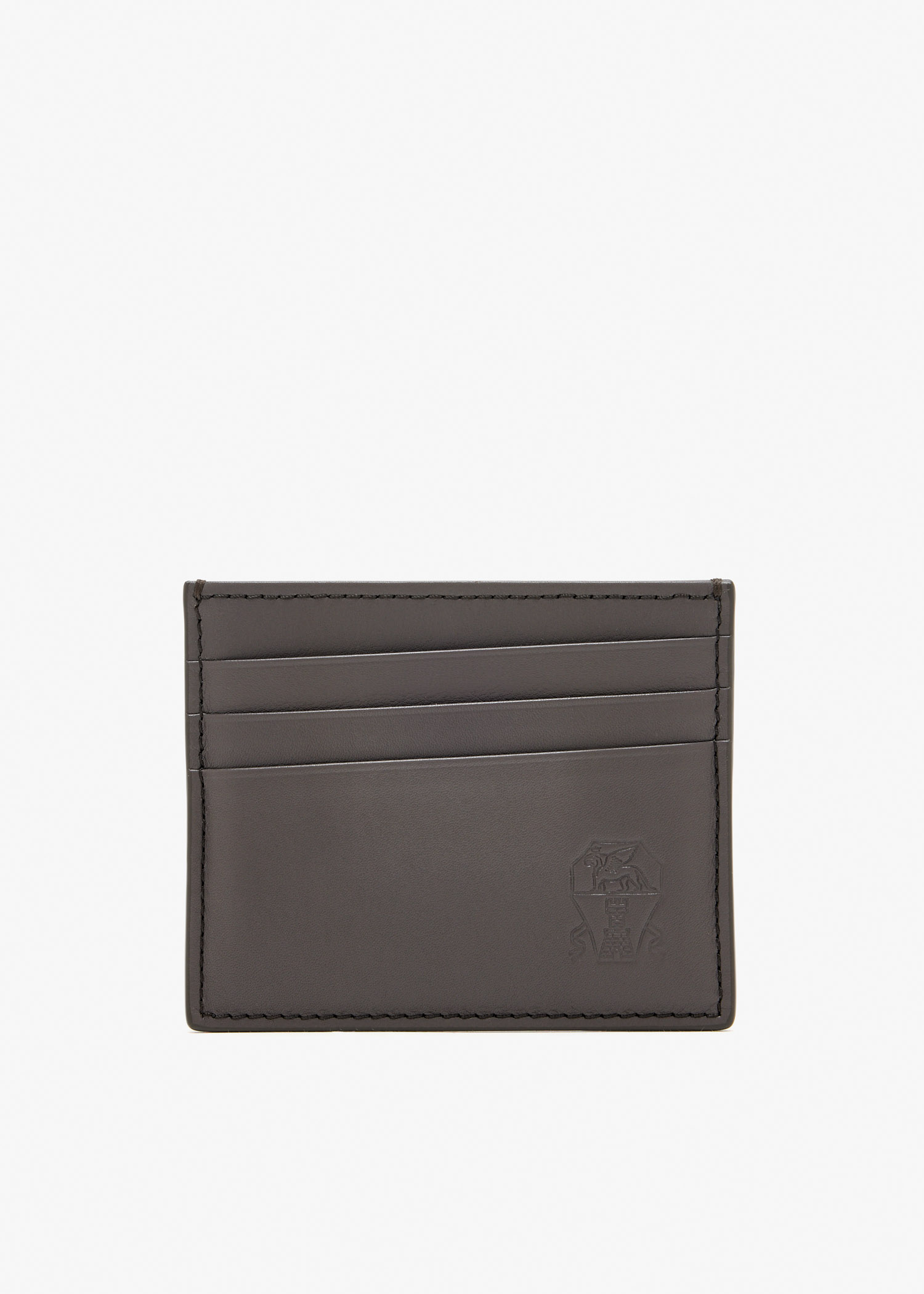 

Embossed cardholder, Brown