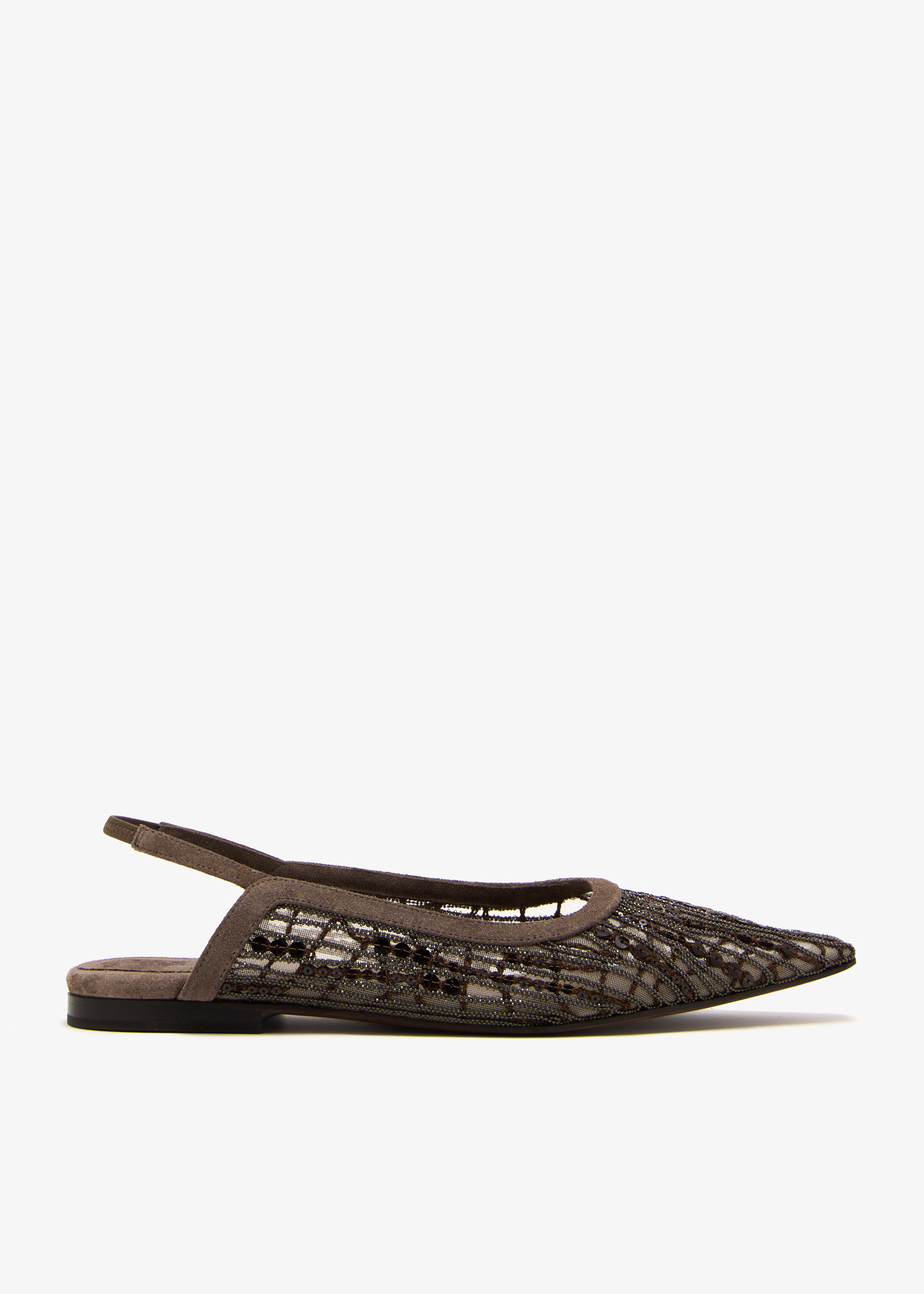 

Abstract slingback flats, Brown