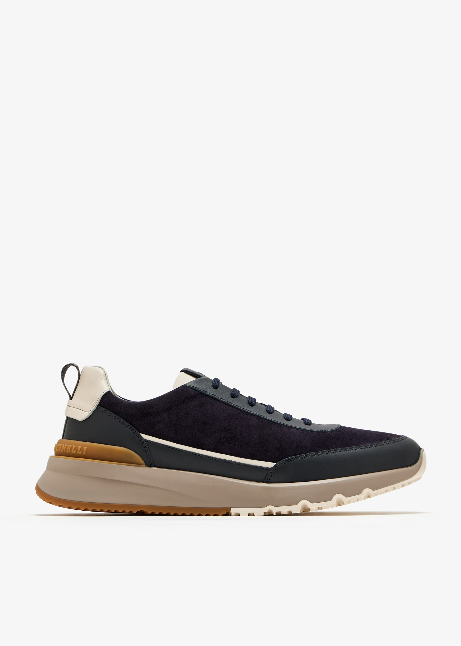 

Suede runner sneakers, Navy