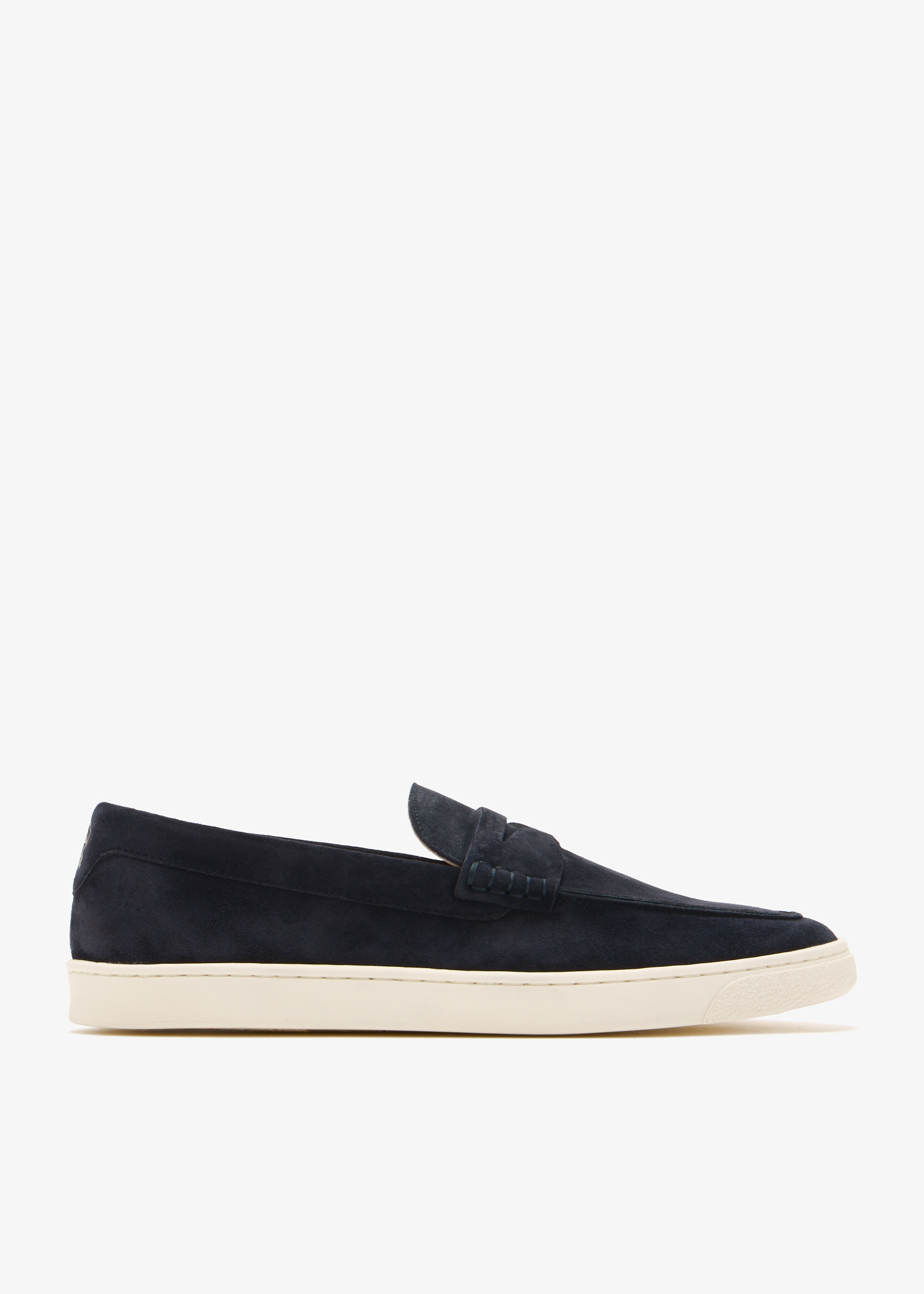 

Suede penny loafers, Navy