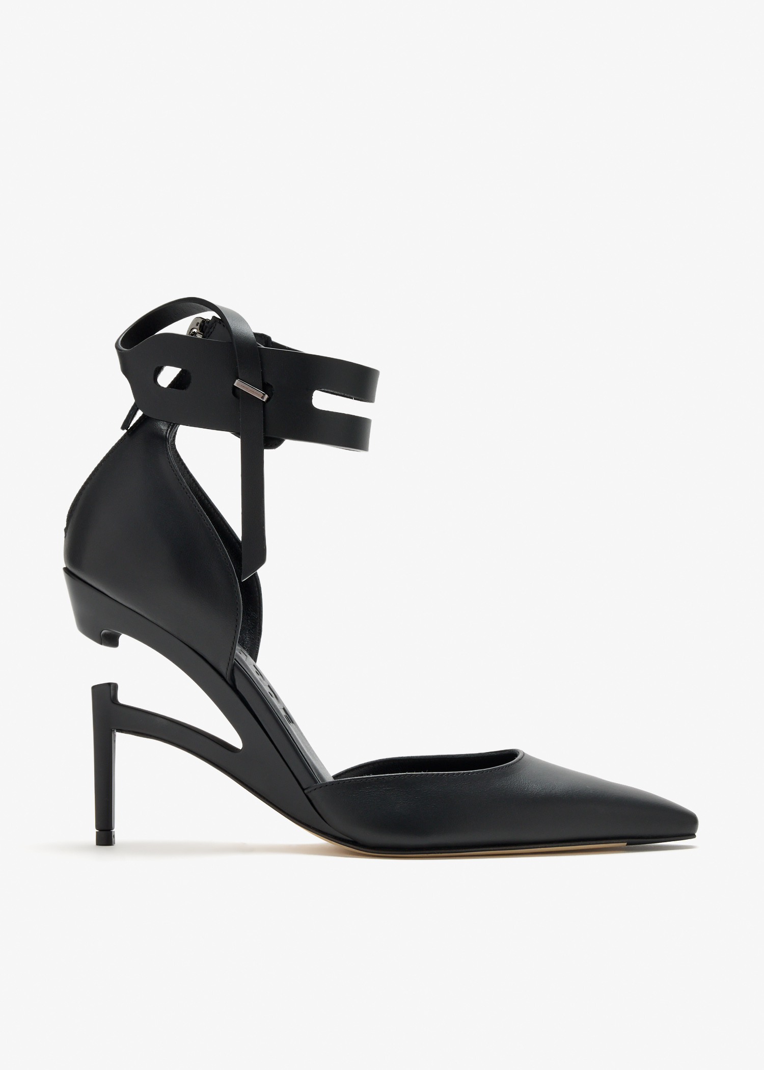 

Broken heel strappy pumps, Black