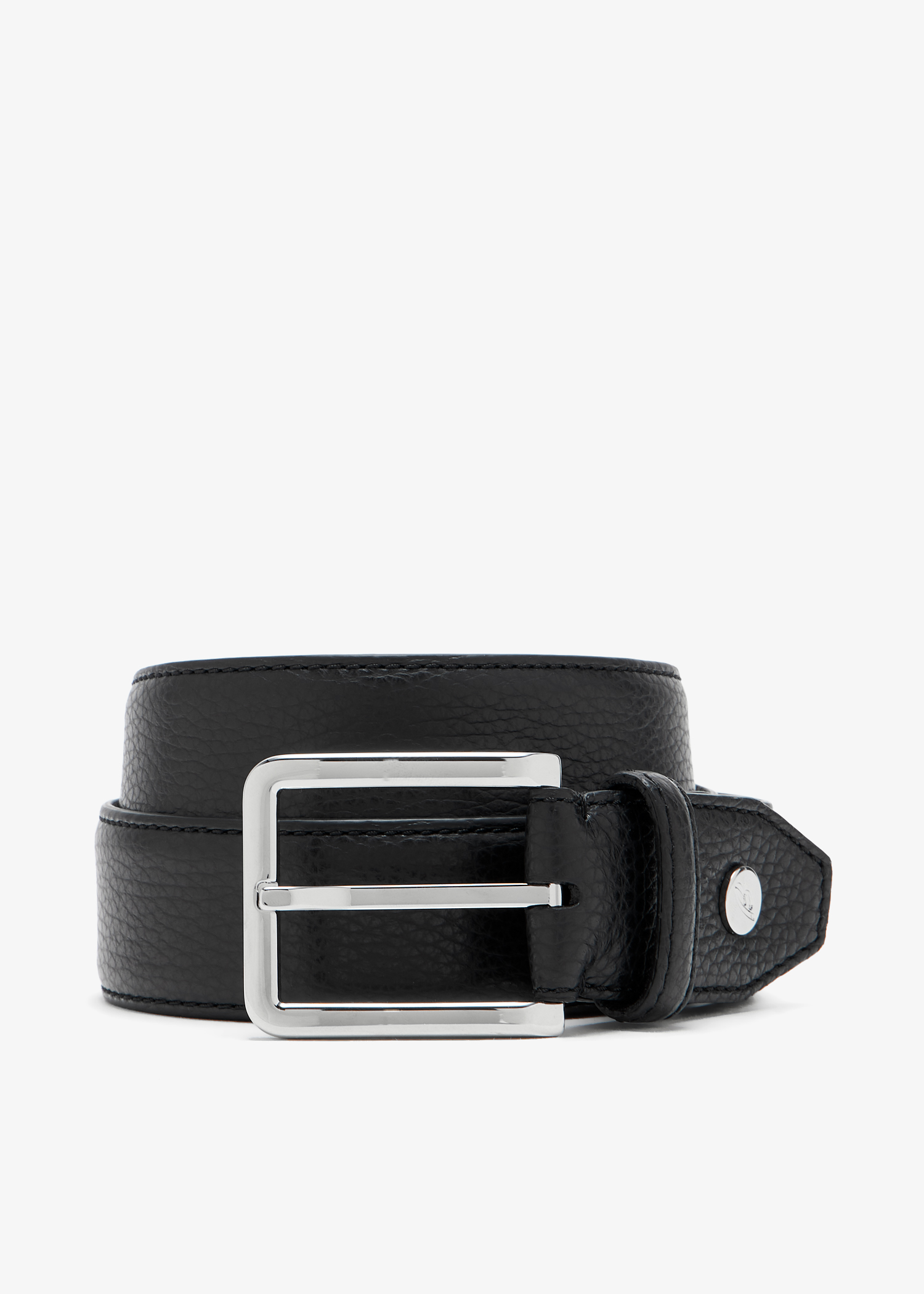 

Square buckle belt, Black