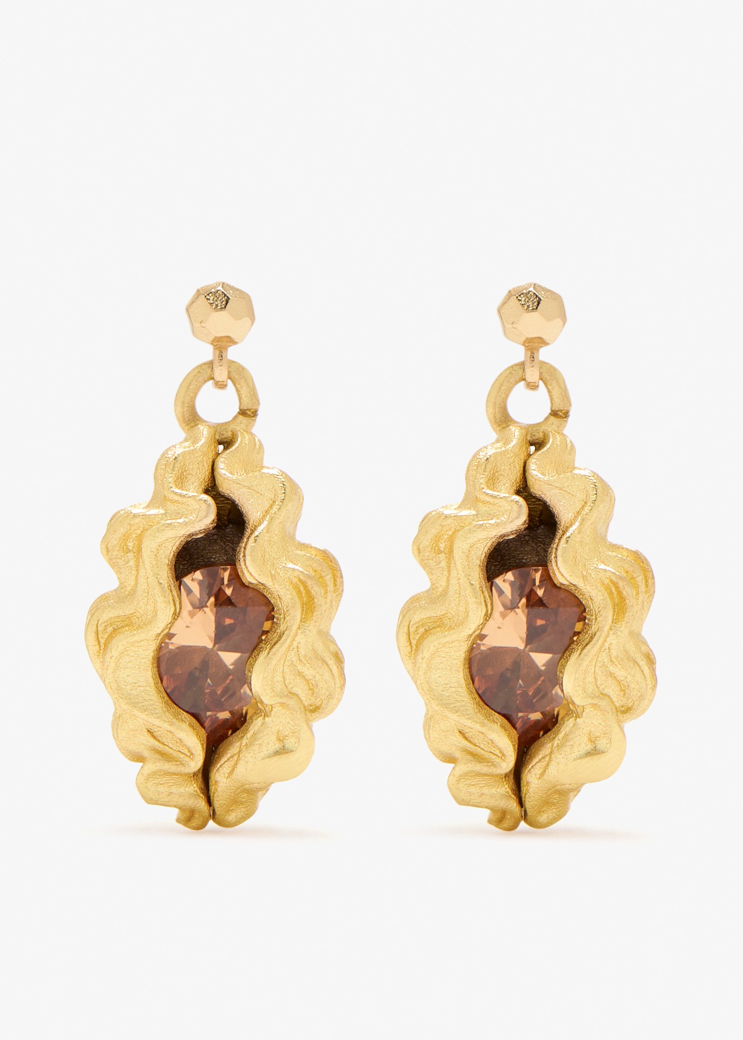

Panopea earrings, Gold