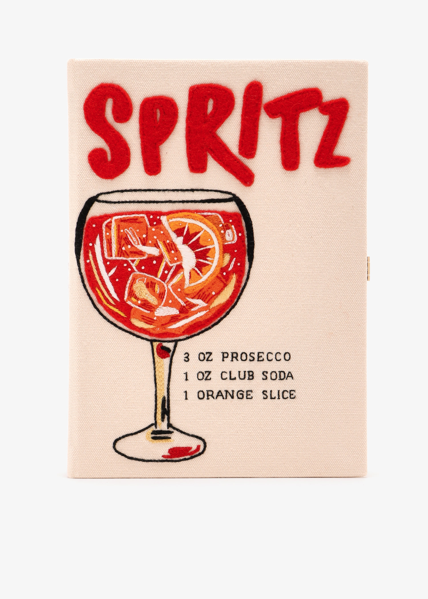 

Spritz book clutch, Beige