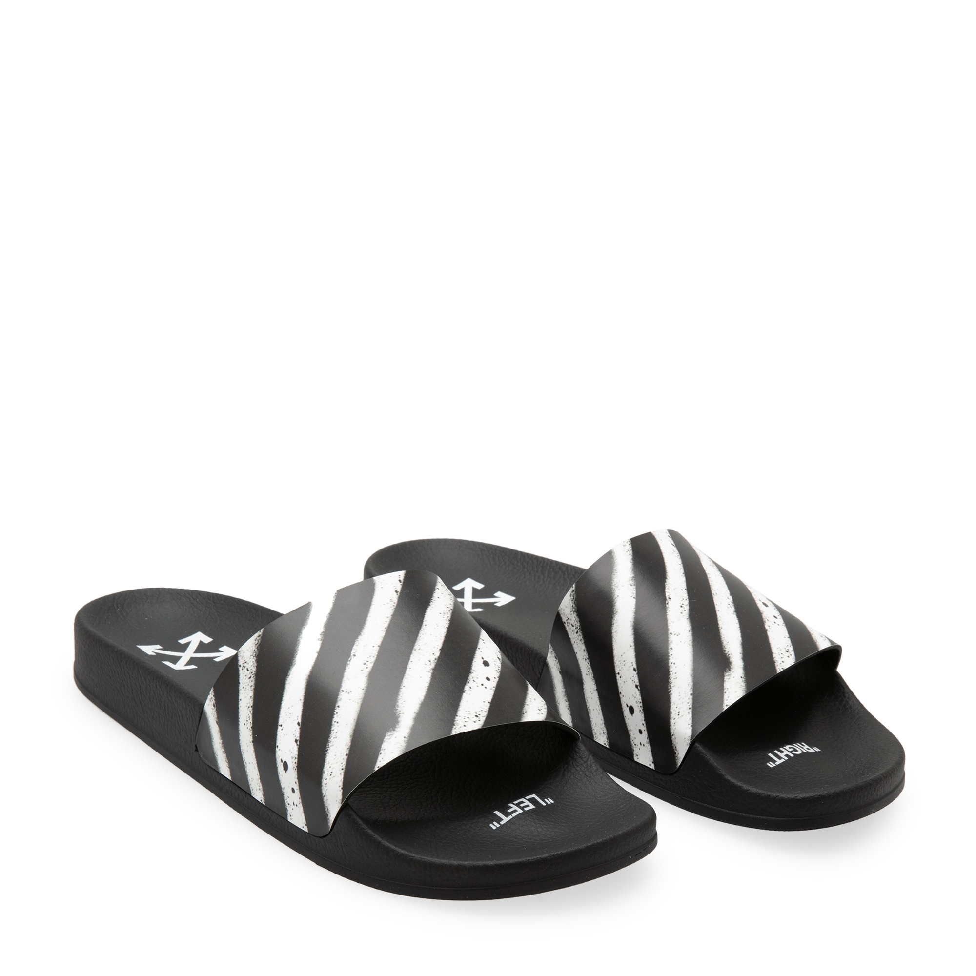 

Spray Stripes slides, Black