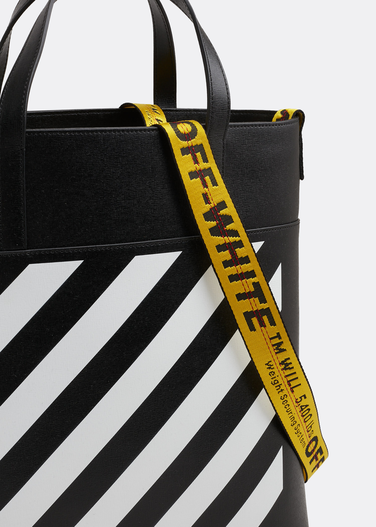 

Diag-print tote bag, Black