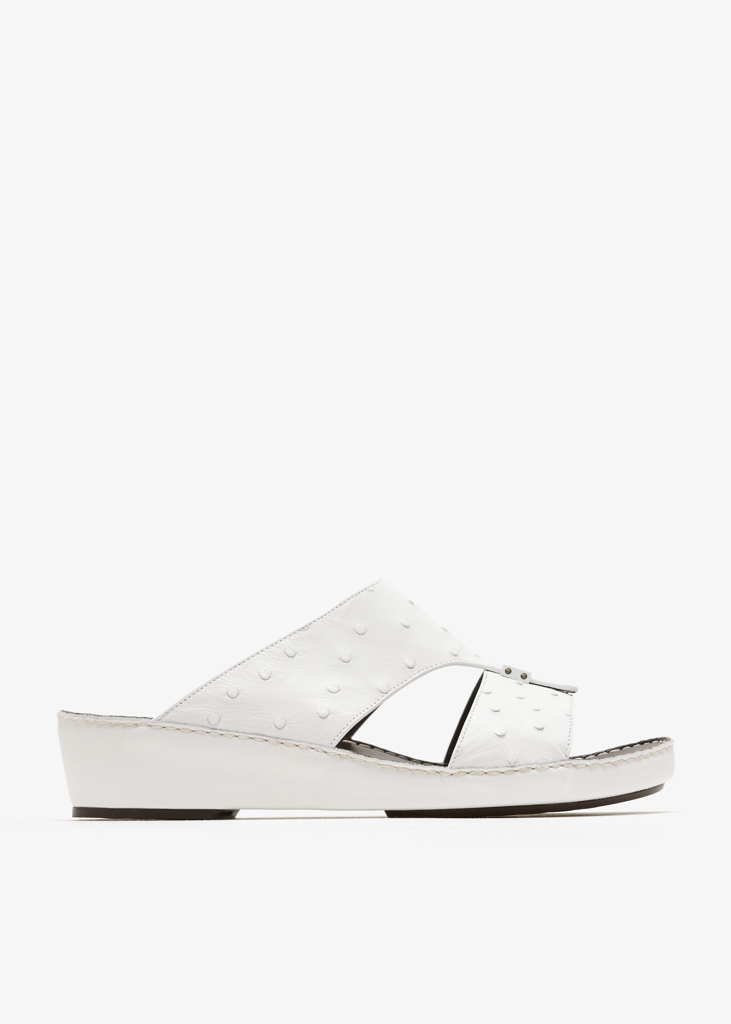 

Cerchio Gomato Ostrich sandals, White