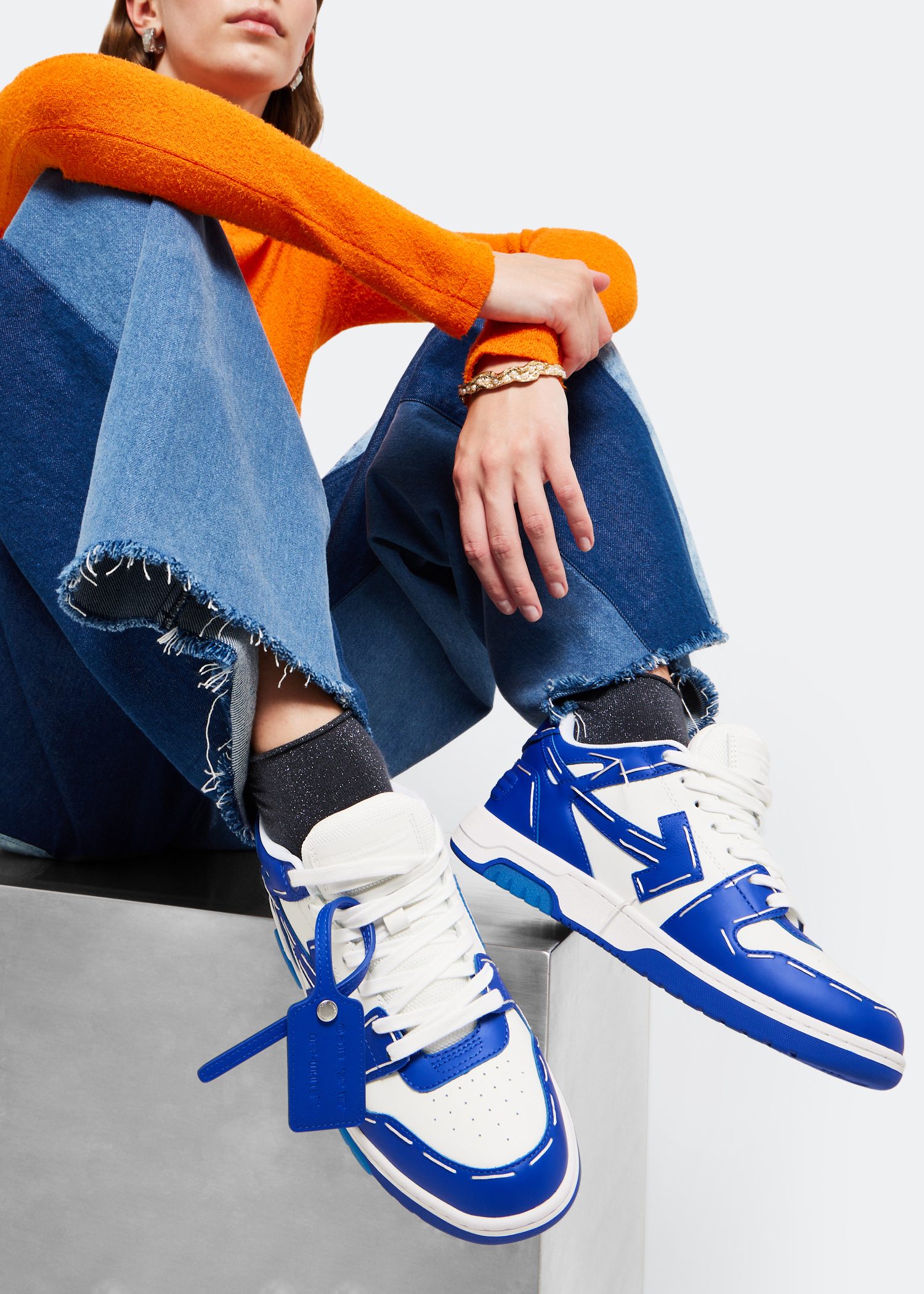 

OOO 'Low Sartorial Stitching' sneakers, Blue