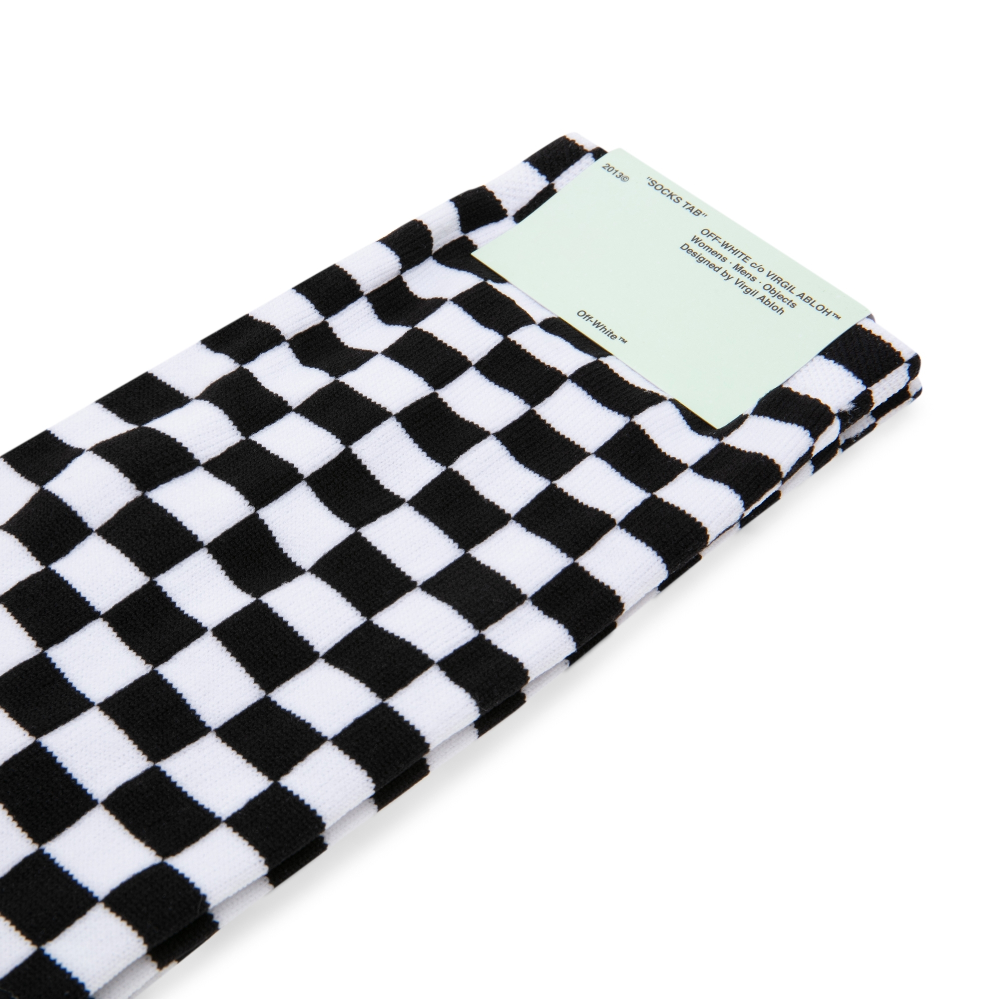 

Check socks, Black