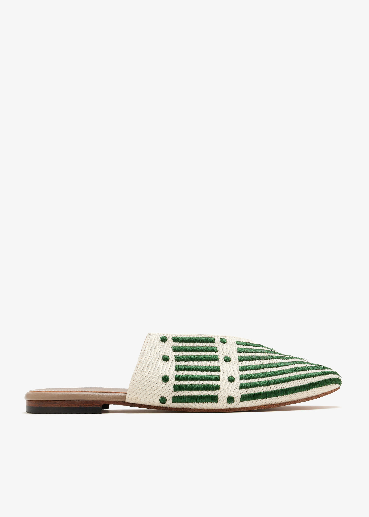 

Palazzo Lines mules, Green