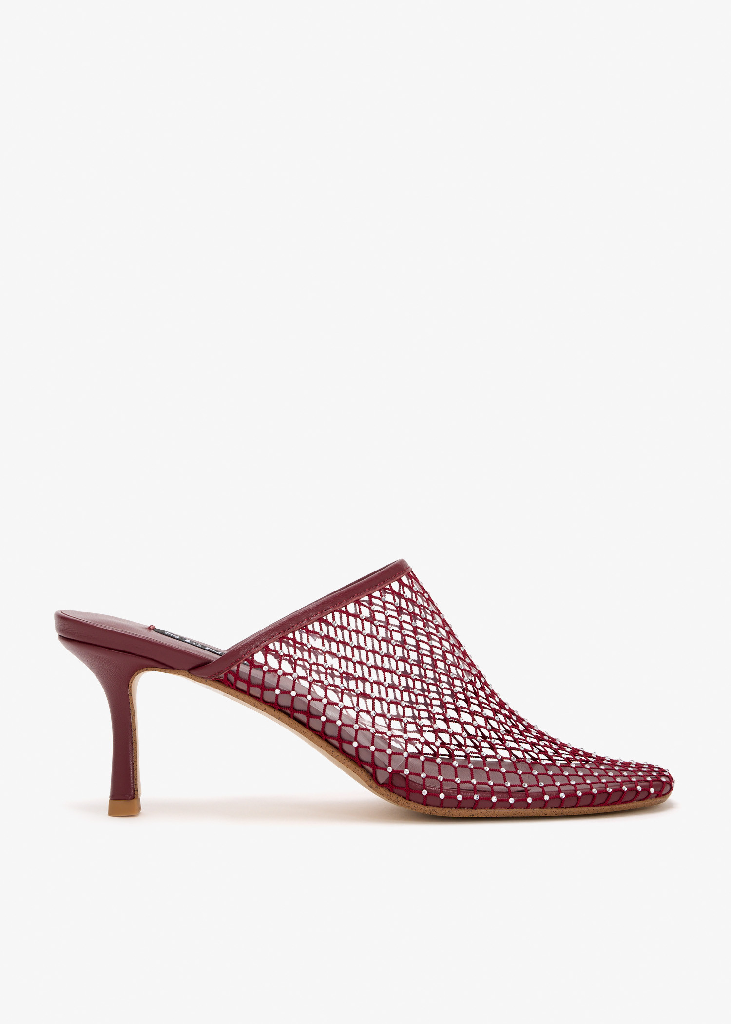 

Pam 70 Crystal-embellished mules, Burgundy