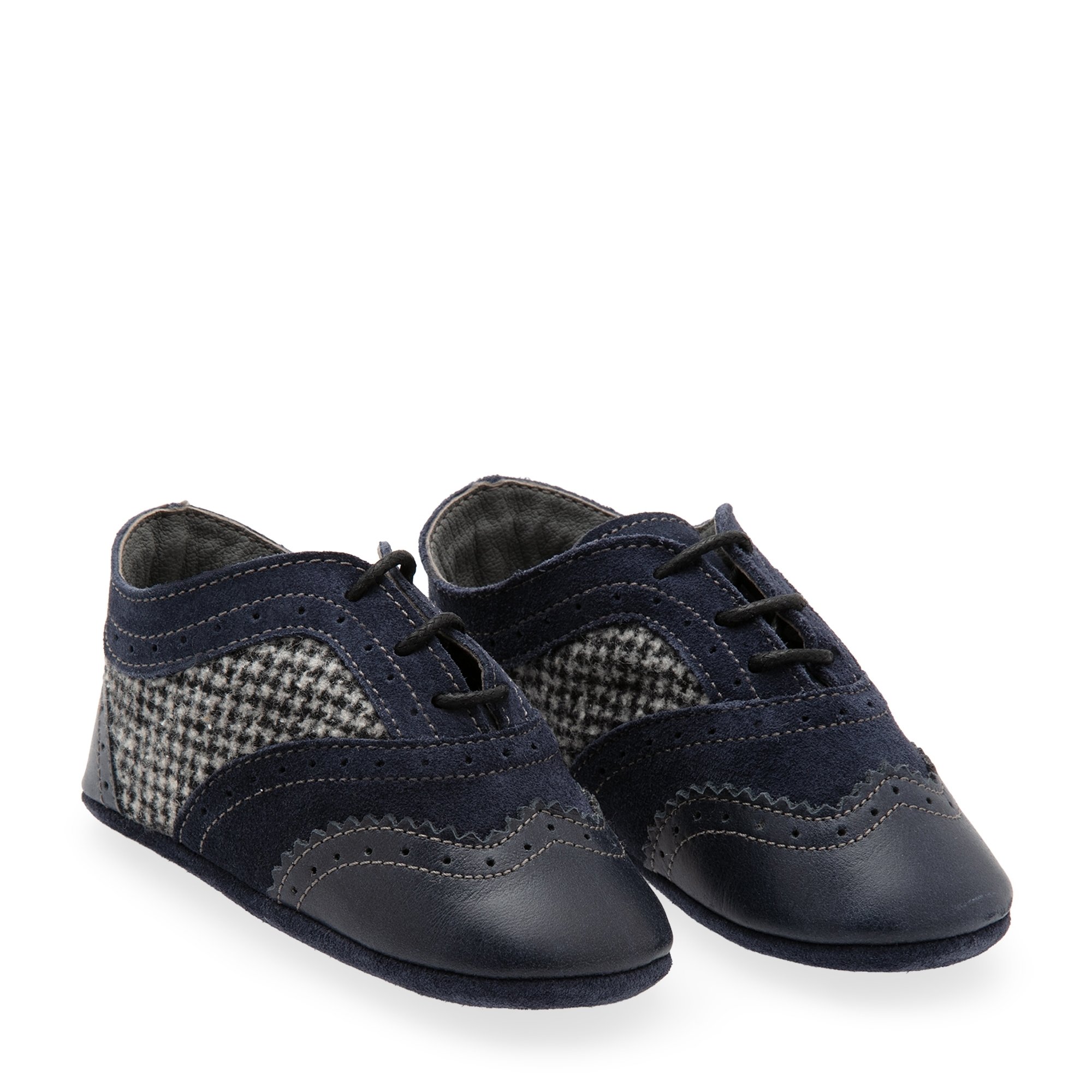 

Oxford brogue booties, Blue