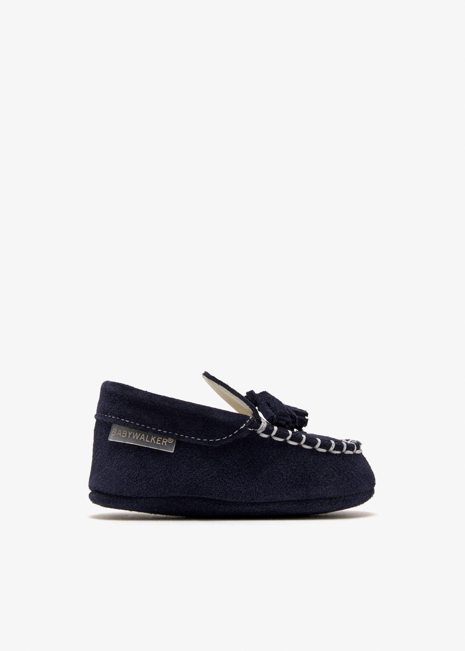 

Suede tasseled loafers, Navy