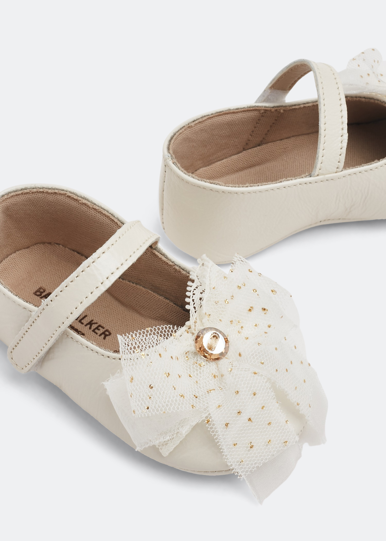 

Bow ballerinas, White