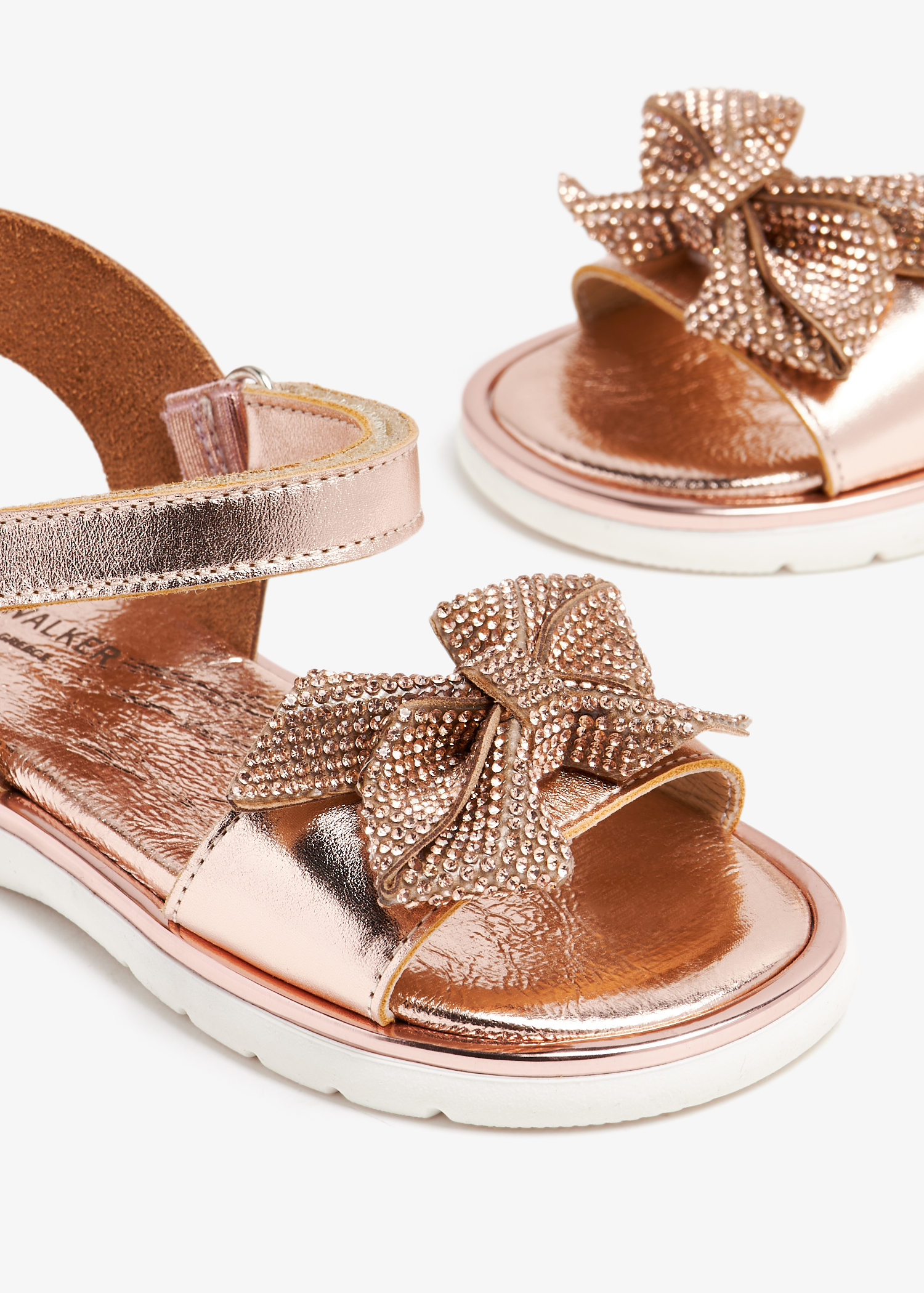 

Bow sandals, Metallic