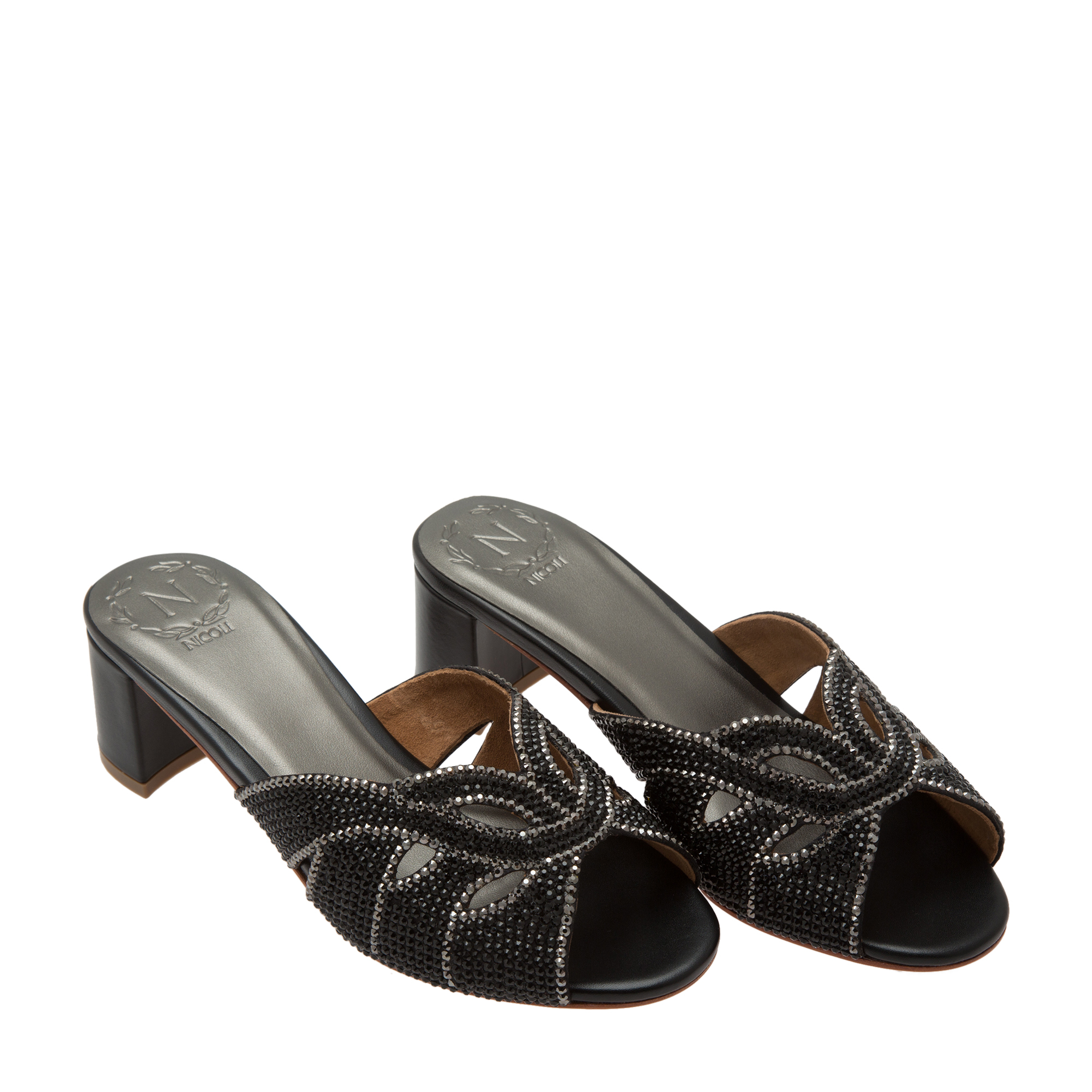 

Perlita leather sandals, Black