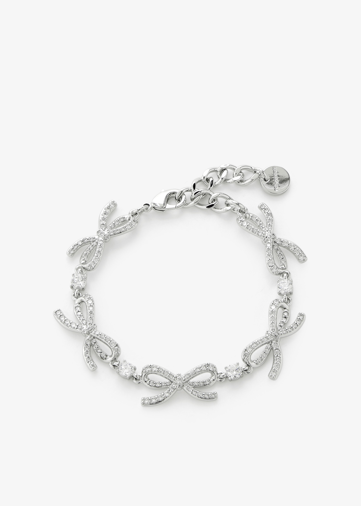 

Crystal Bow bracelet, Silver
