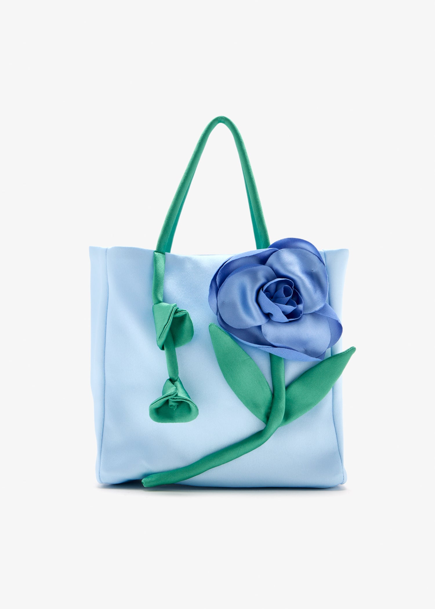 

3D Flower pouch bag, Blue