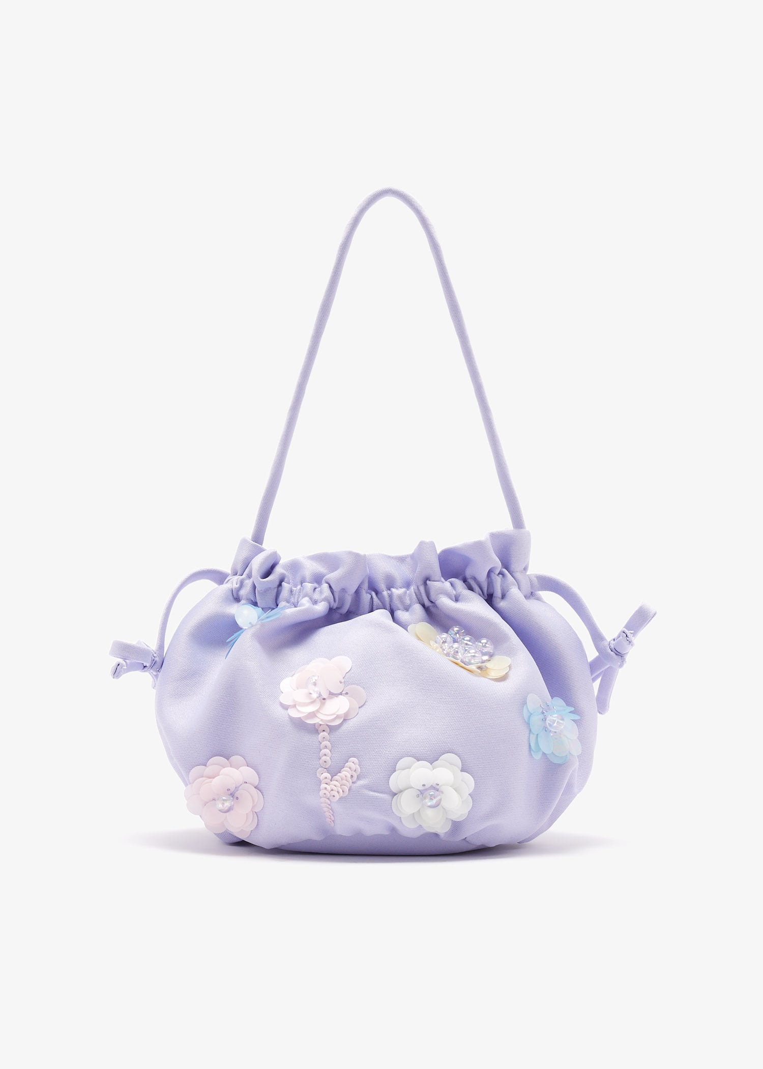 

Flower pouch bag, Purple