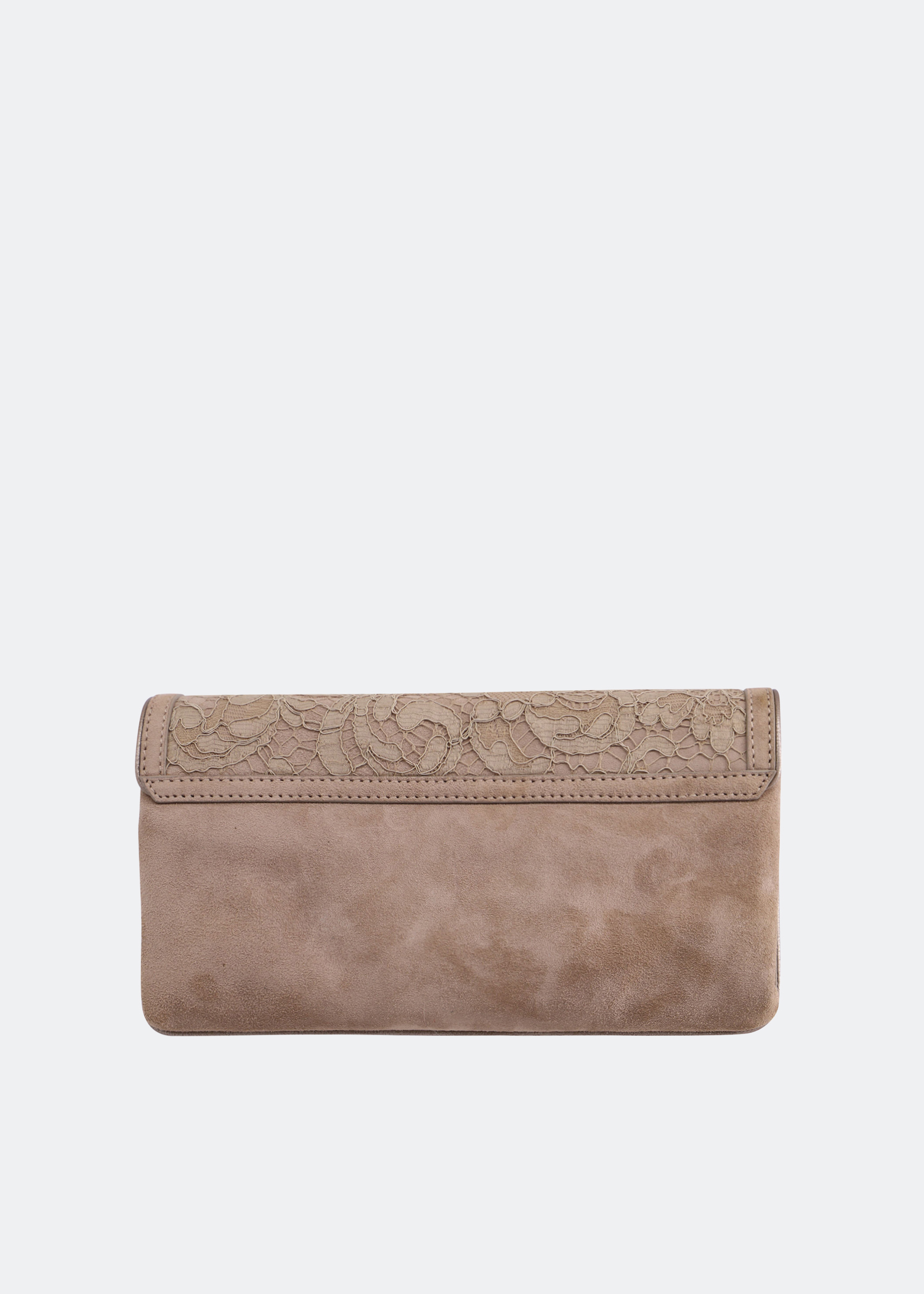

Lace clutch, Beige