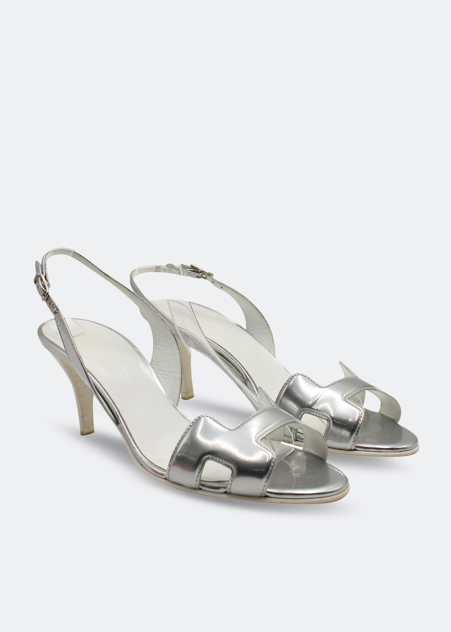 

Night slingback sandals, Silver