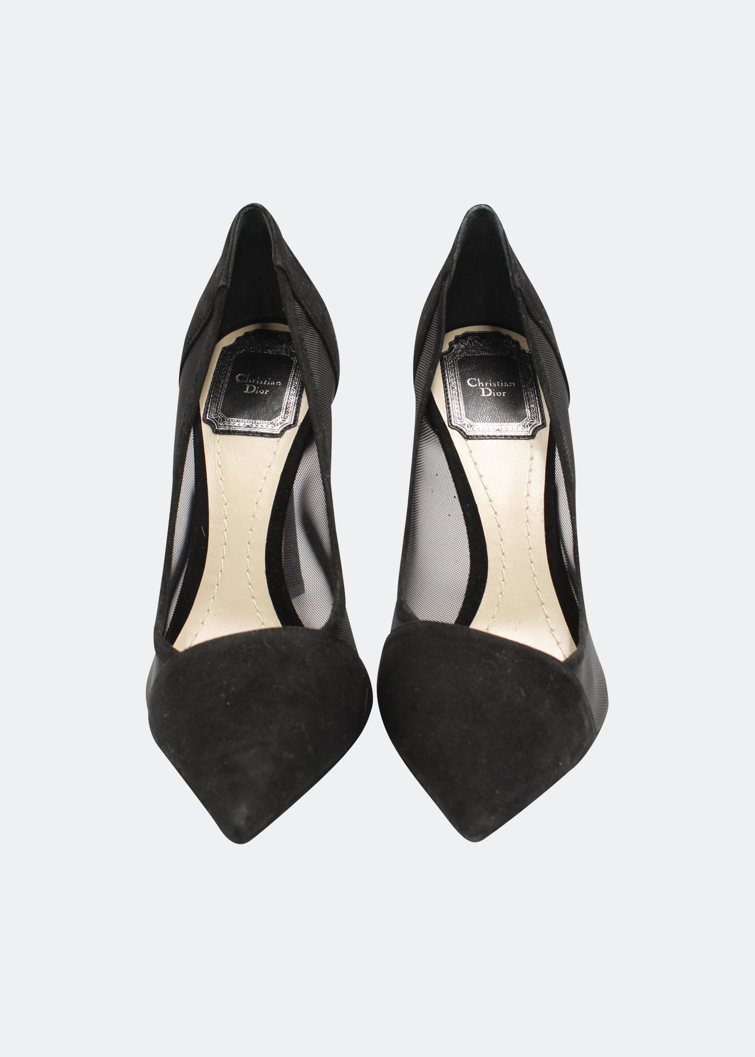 

Songe pointed-toe pumps in black suede and mesh