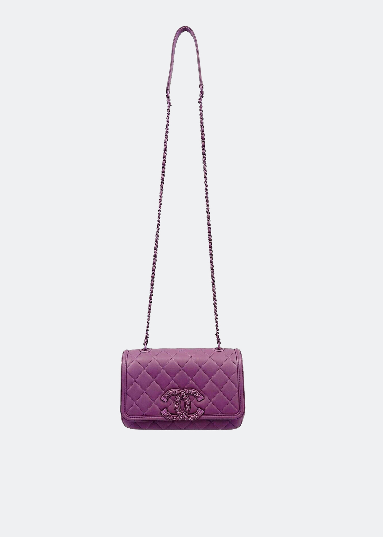 

SS21 Classic quilted flap bag, Purple